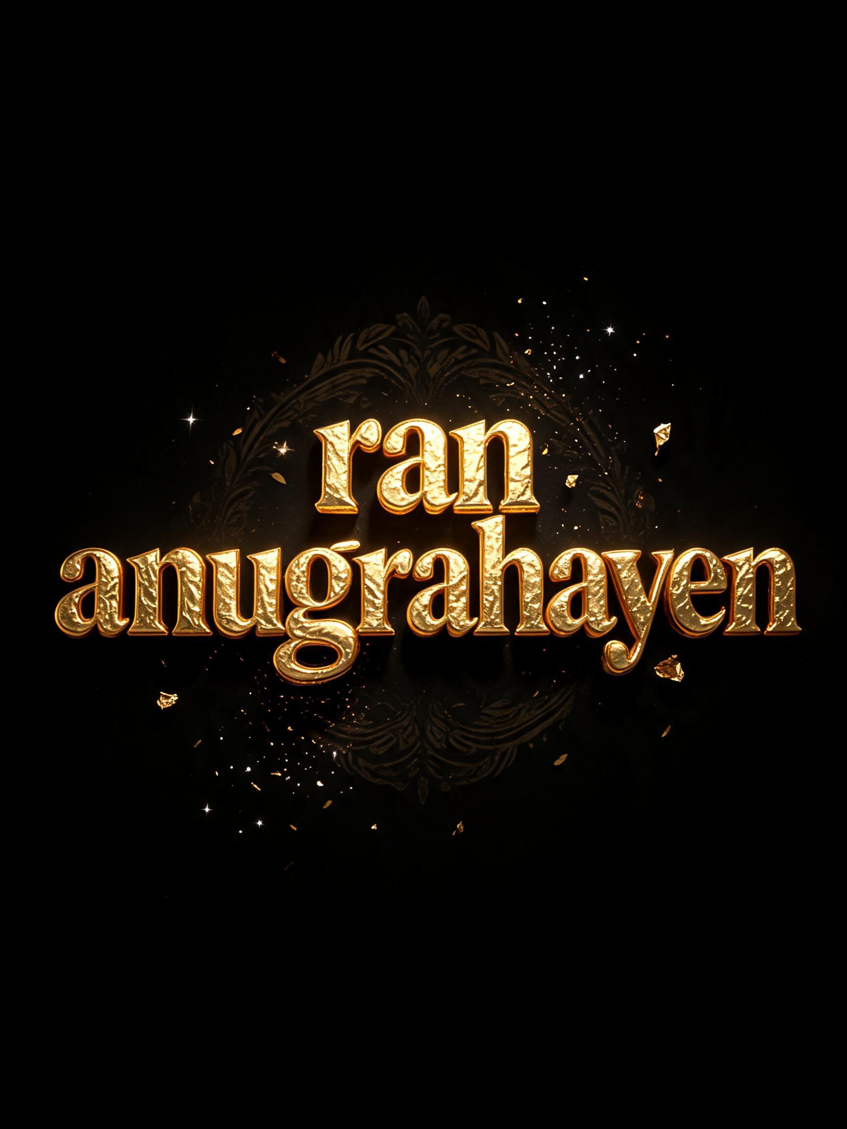 "ran anugrahayen" — Luxury Gold | AI Text Effect Generator