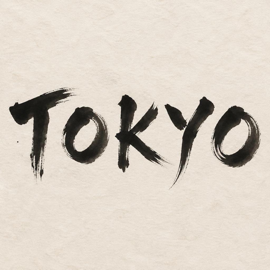"TOKYO" — Brush Japanese Ink | AI Text Effect Generator