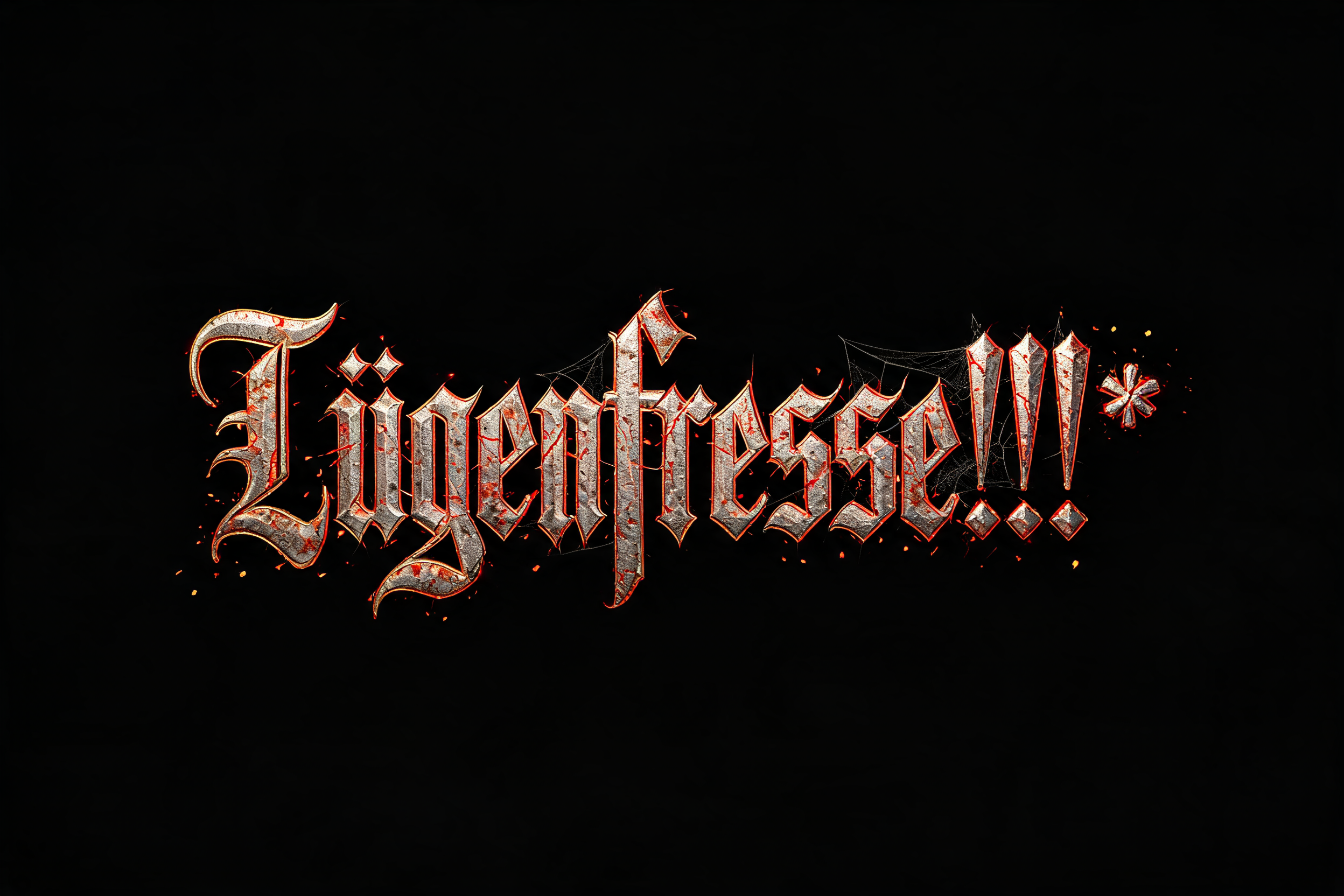 "Lügenfresse!!!*" — Gothic Font | AI Text Effect Generator