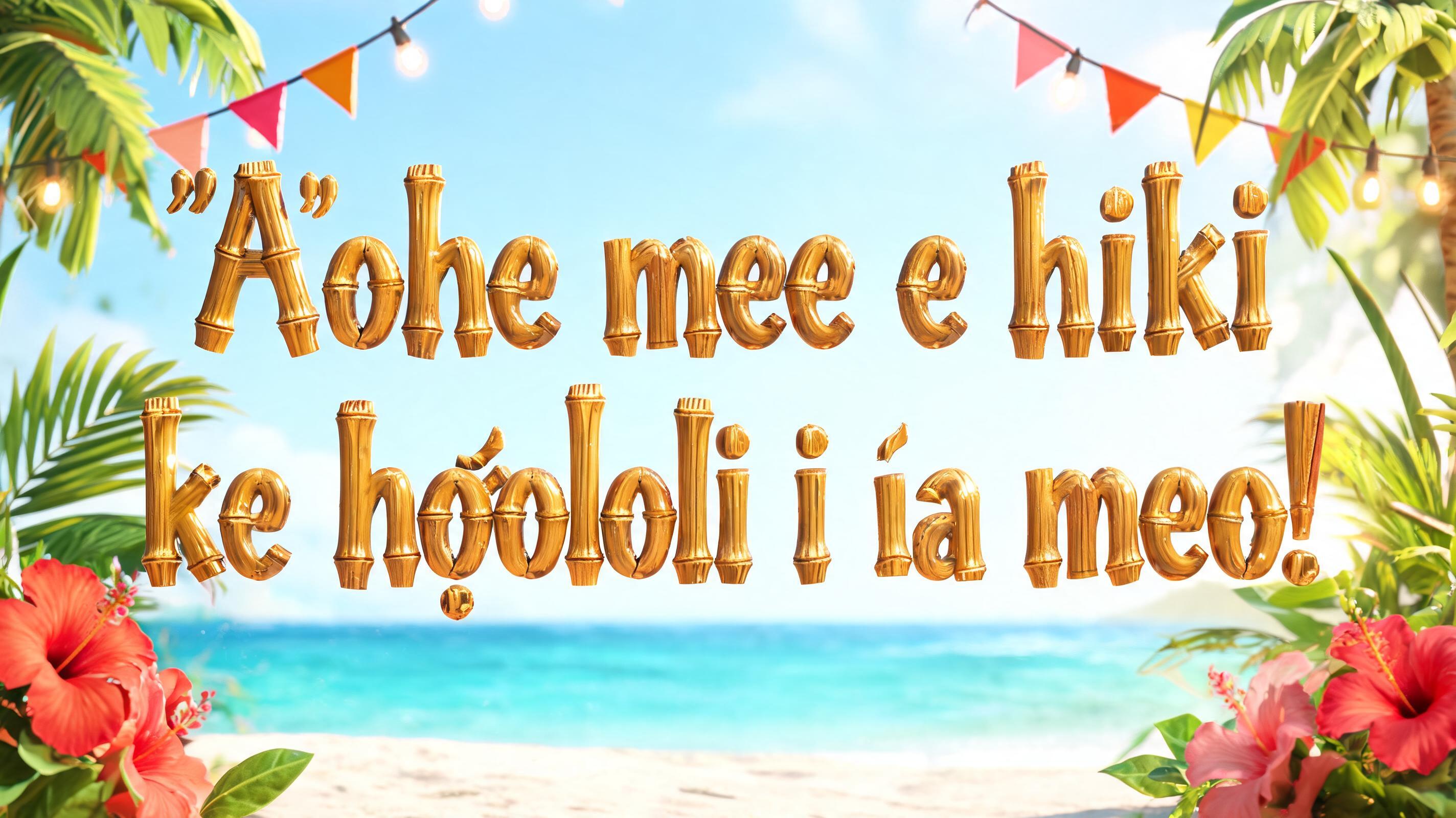 "ʻAʻohe mea e hiki ke hoʻololi i ia mea!" — Hawaiian | AI Text Effect Generator