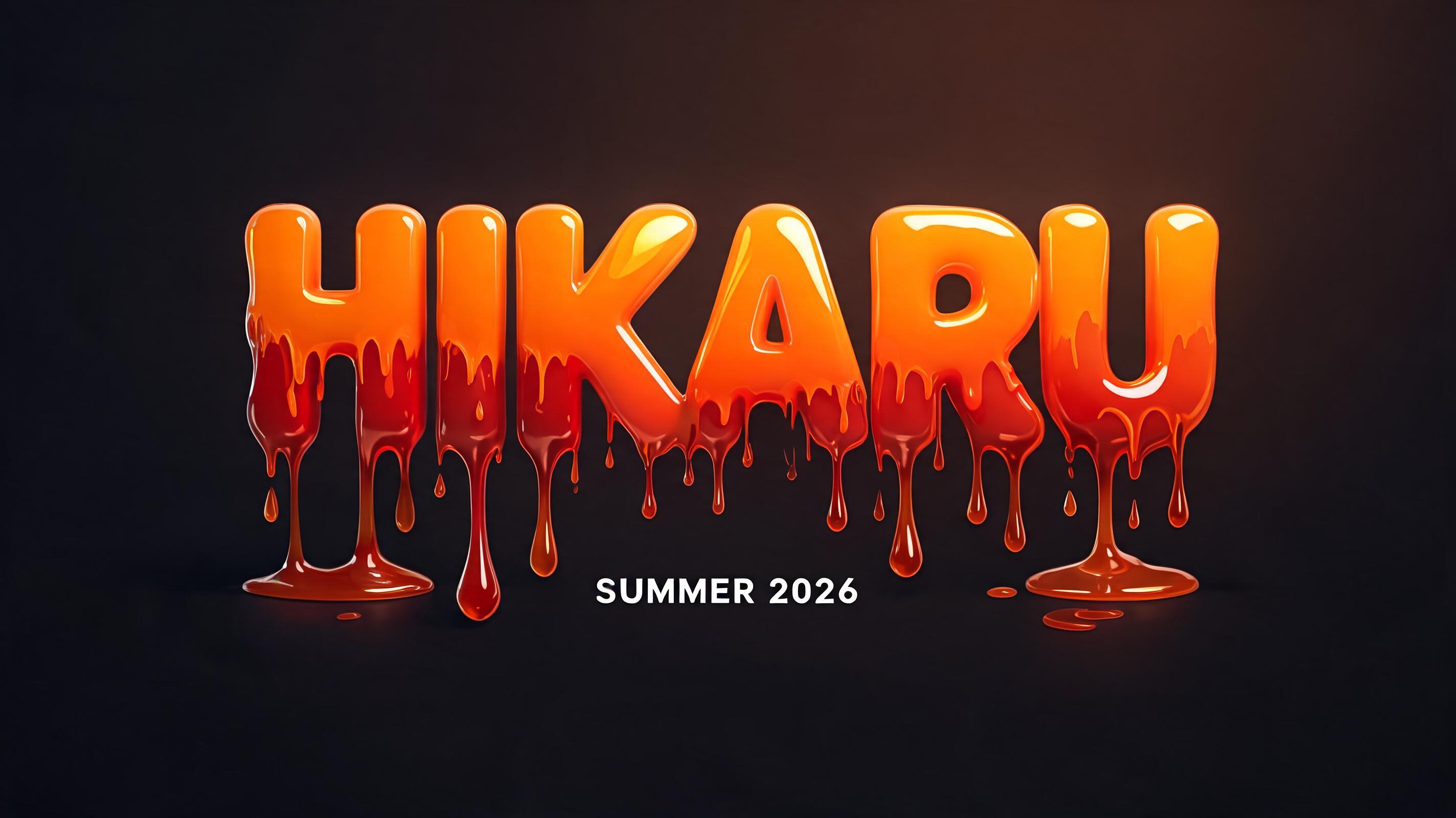 "Hikaru" — Drip Font Melting text effect