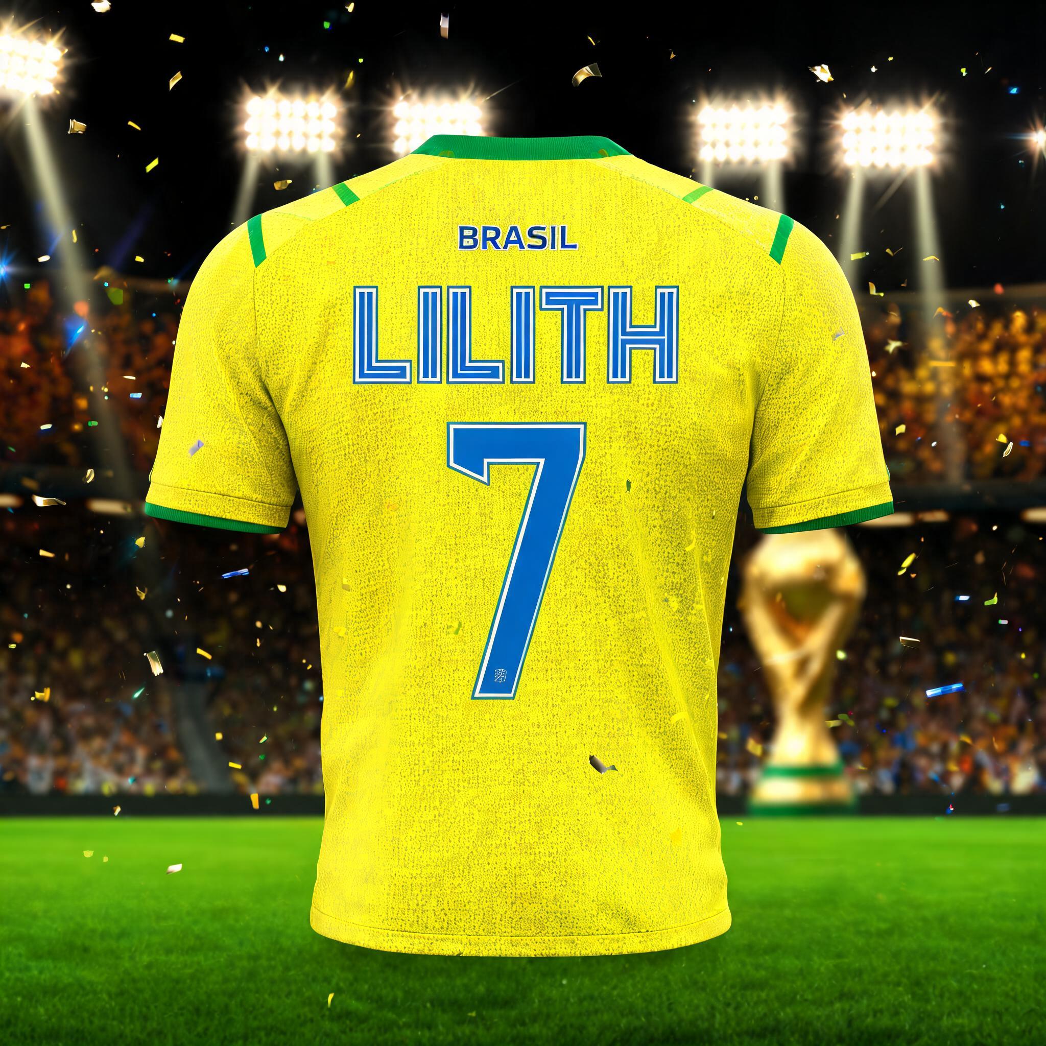 "LILITH
7
BRASIL" — Sports Football | AI Text Effect Generator