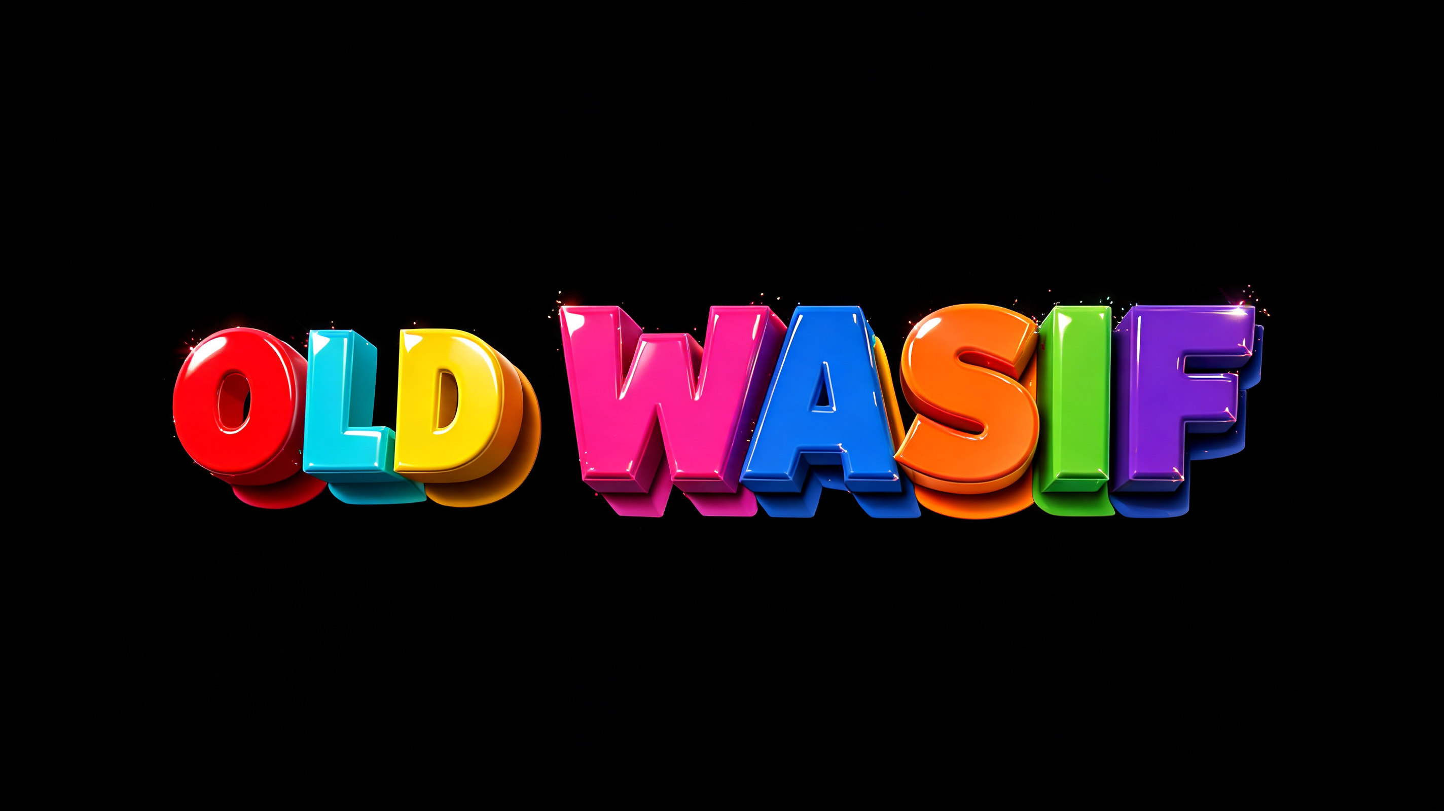 "OLD WASIF" — 3d Bold | AI Text Effect Generator
