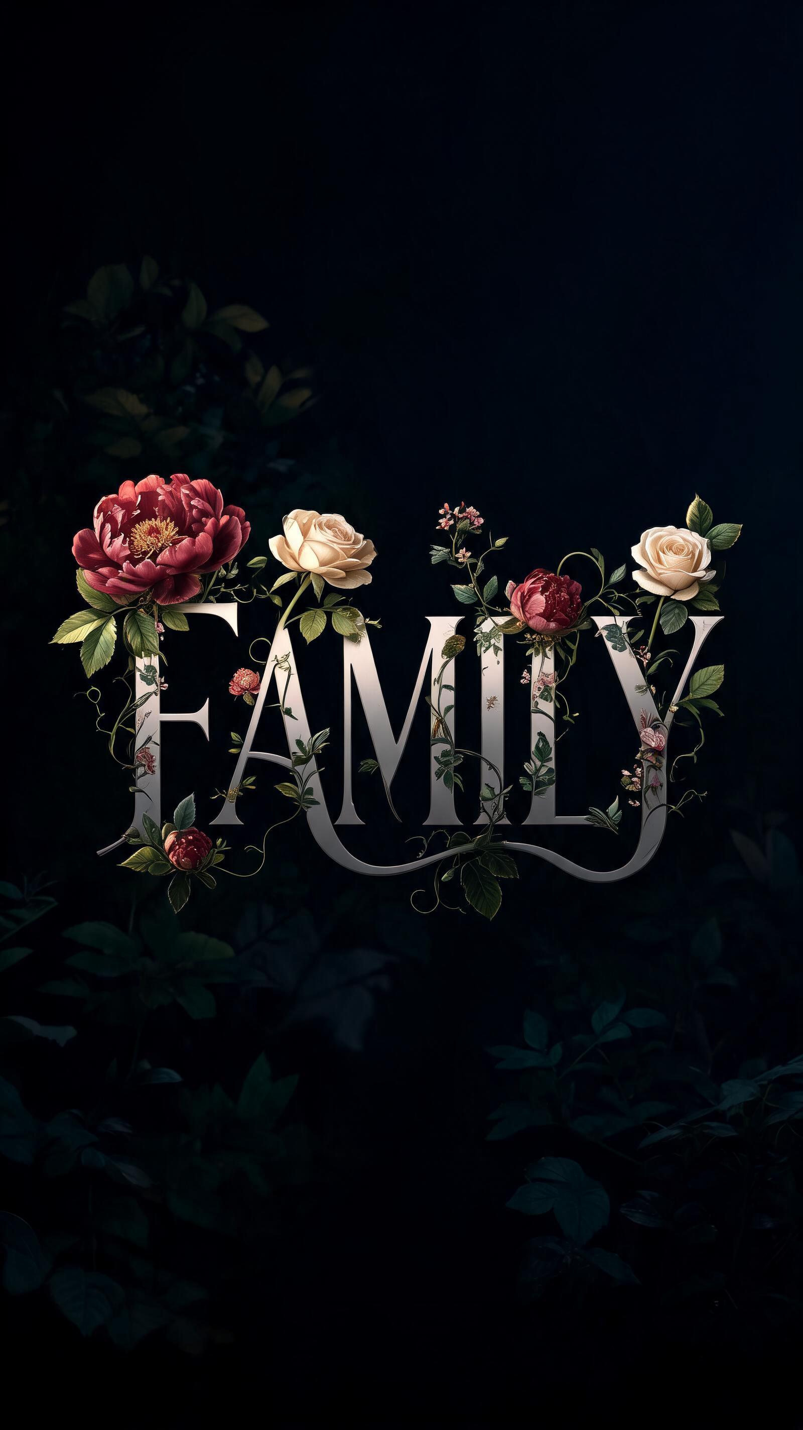 "FAMILY" — Floral | AI Text Effect Generator