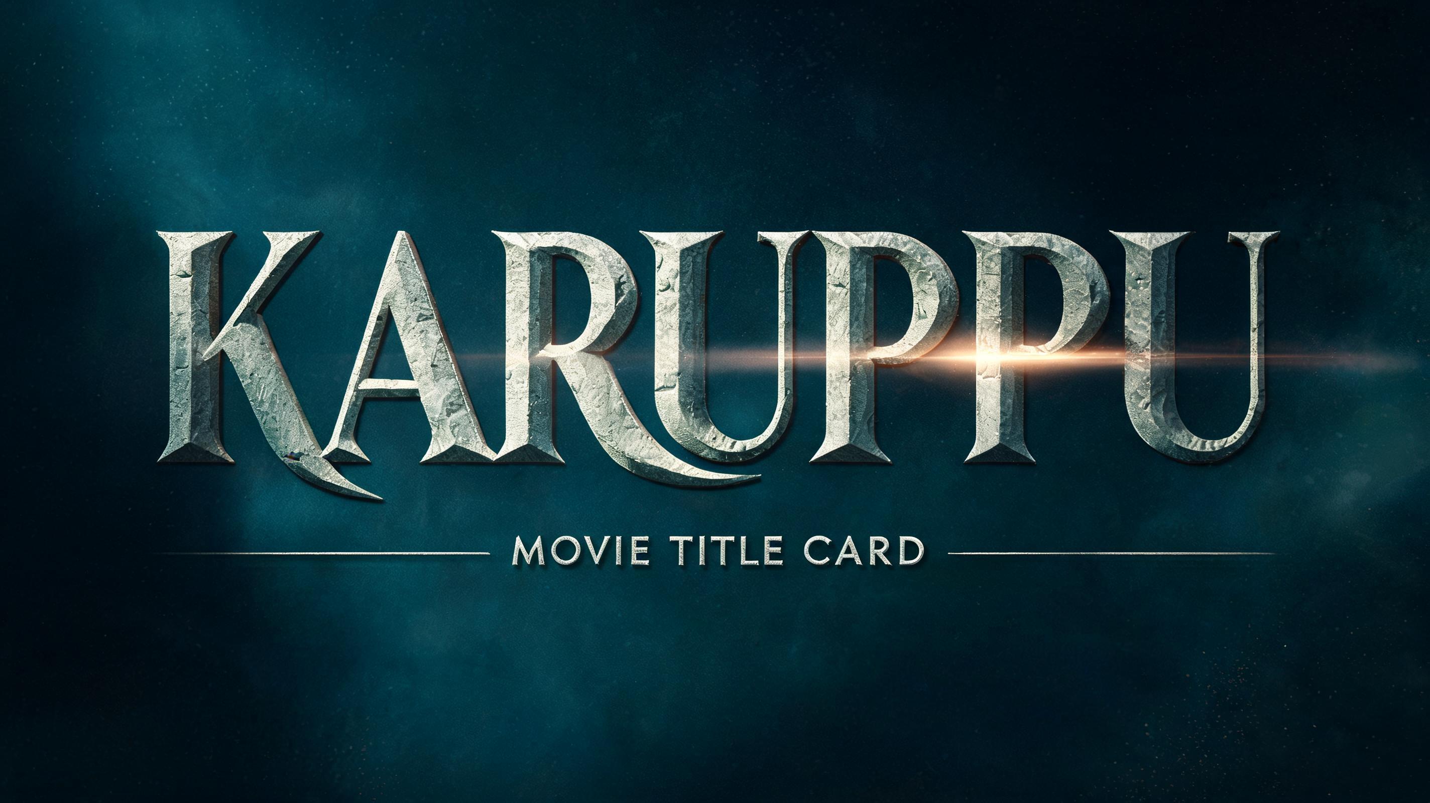 "Karuppu movie title card" — Cinematic Netflix | AI Text Effect Generator
