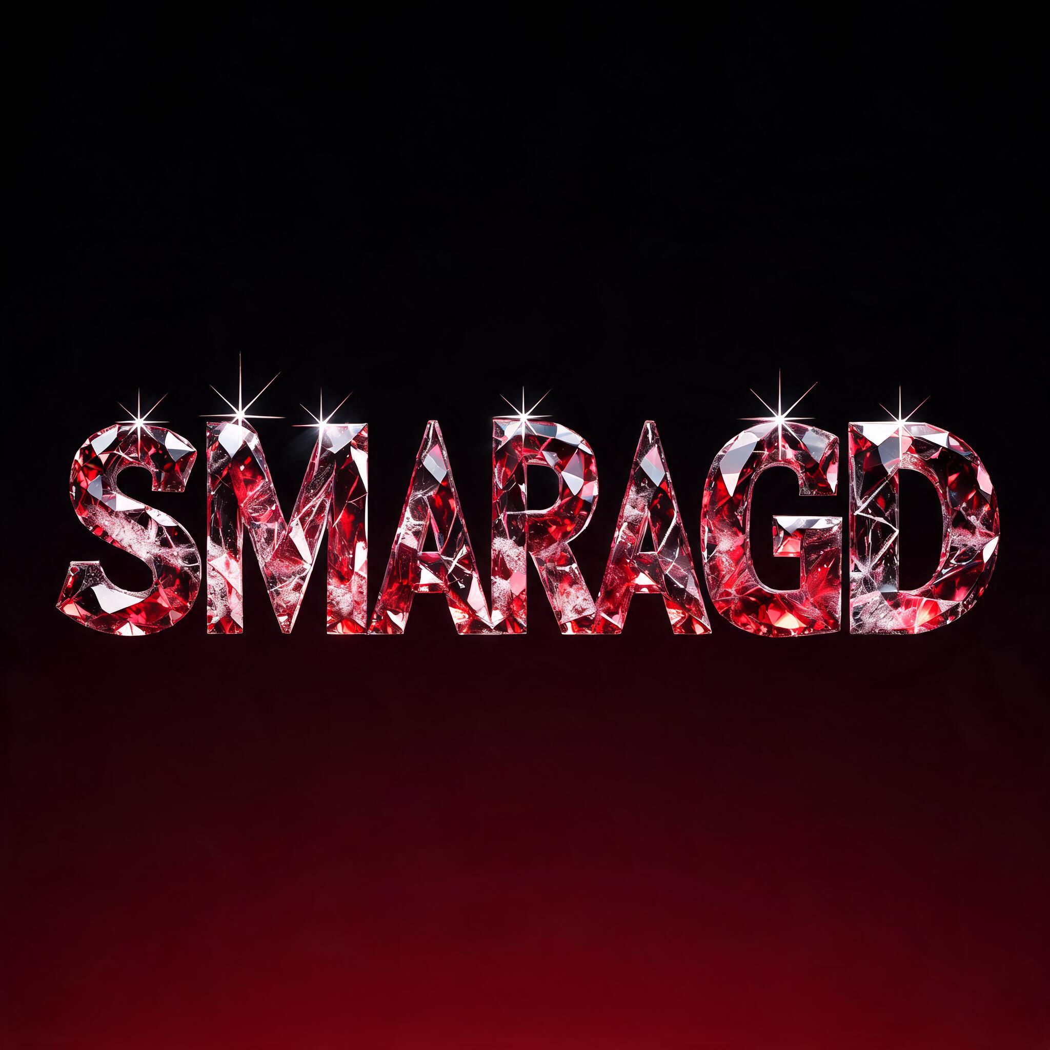 "SMARAGD" — Glass Crystal | AI Text Effect Generator