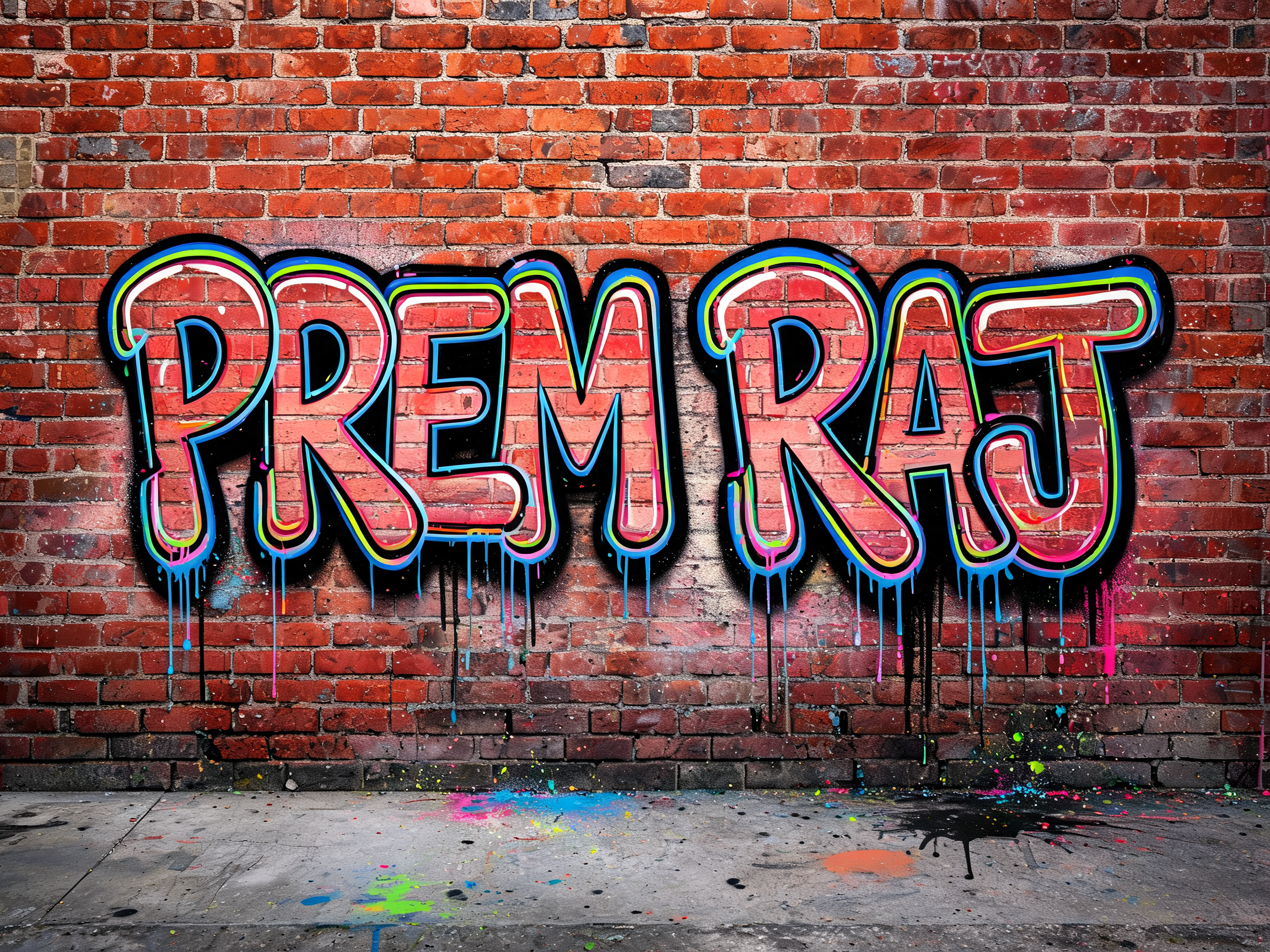 "PREM RAJ" — Graffiti | AI Text Effect Generator