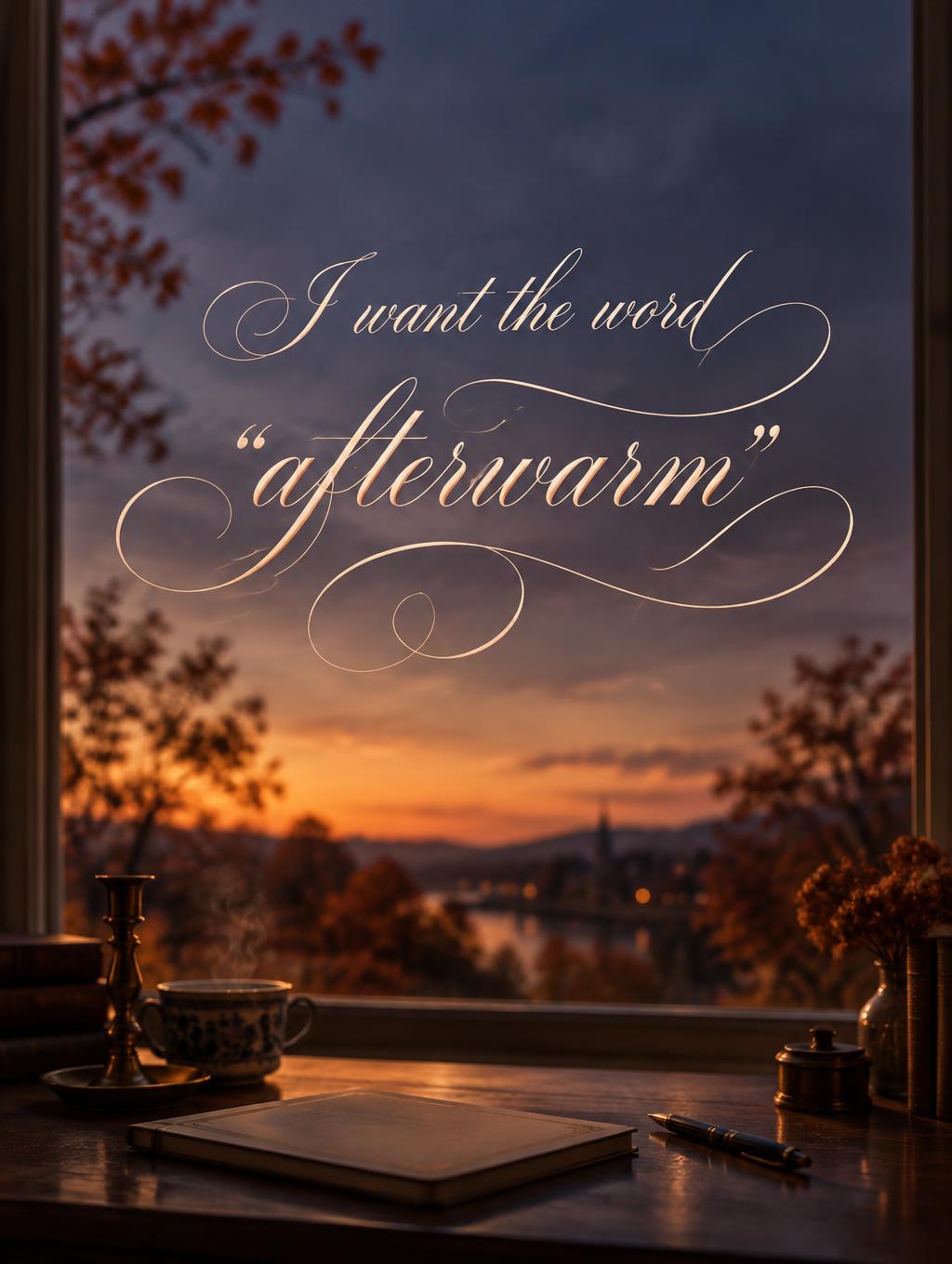 "I want the word “afterwarm”" —  | AI Text Effect Generator