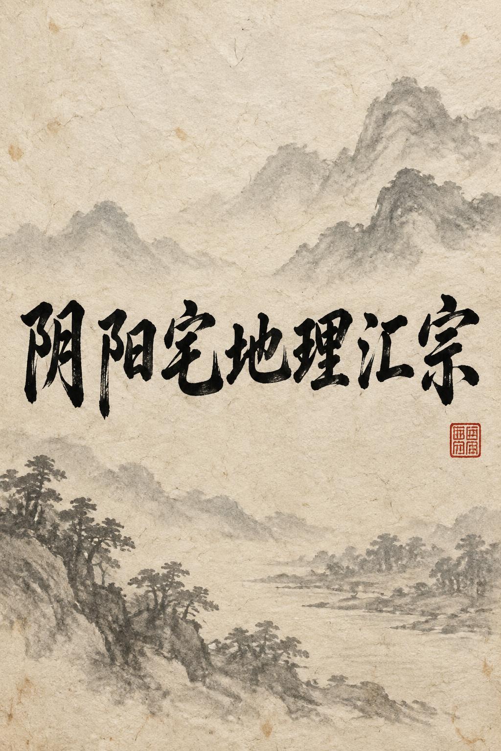 "阴阳宅地理汇宗" — Brush Chinese Ink | AI Text Effect Generator