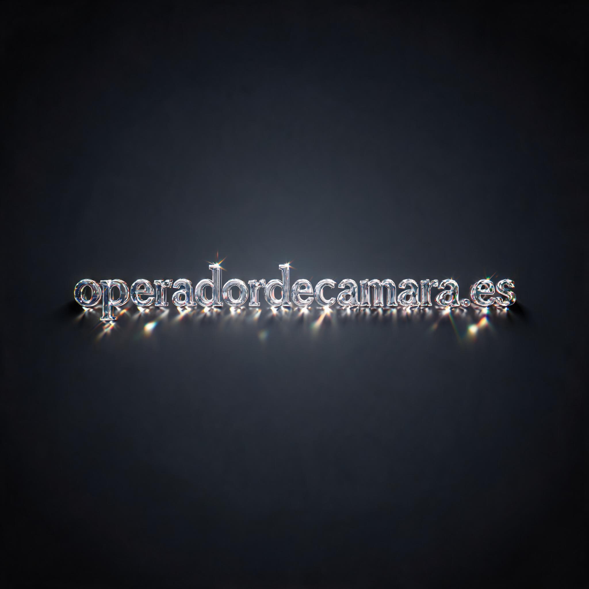"operadordecamara.es" — Glass | AI Text Effect Generator