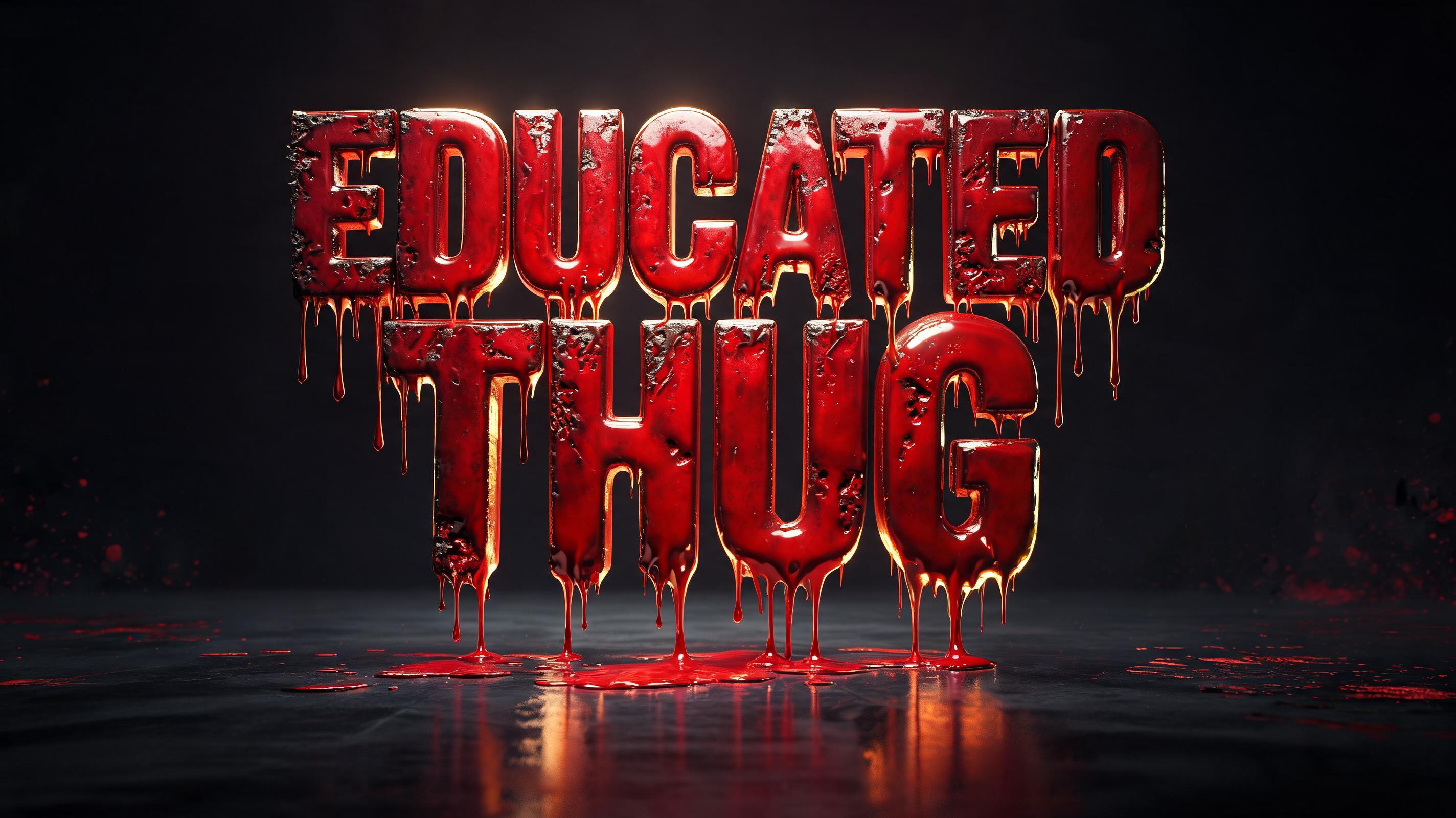 "EDUCATED THUG" — Drip Font | AI Text Effect Generator