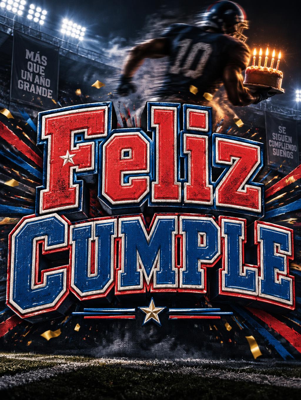 "Feliz Cumple" — Sports | AI Text Effect Generator