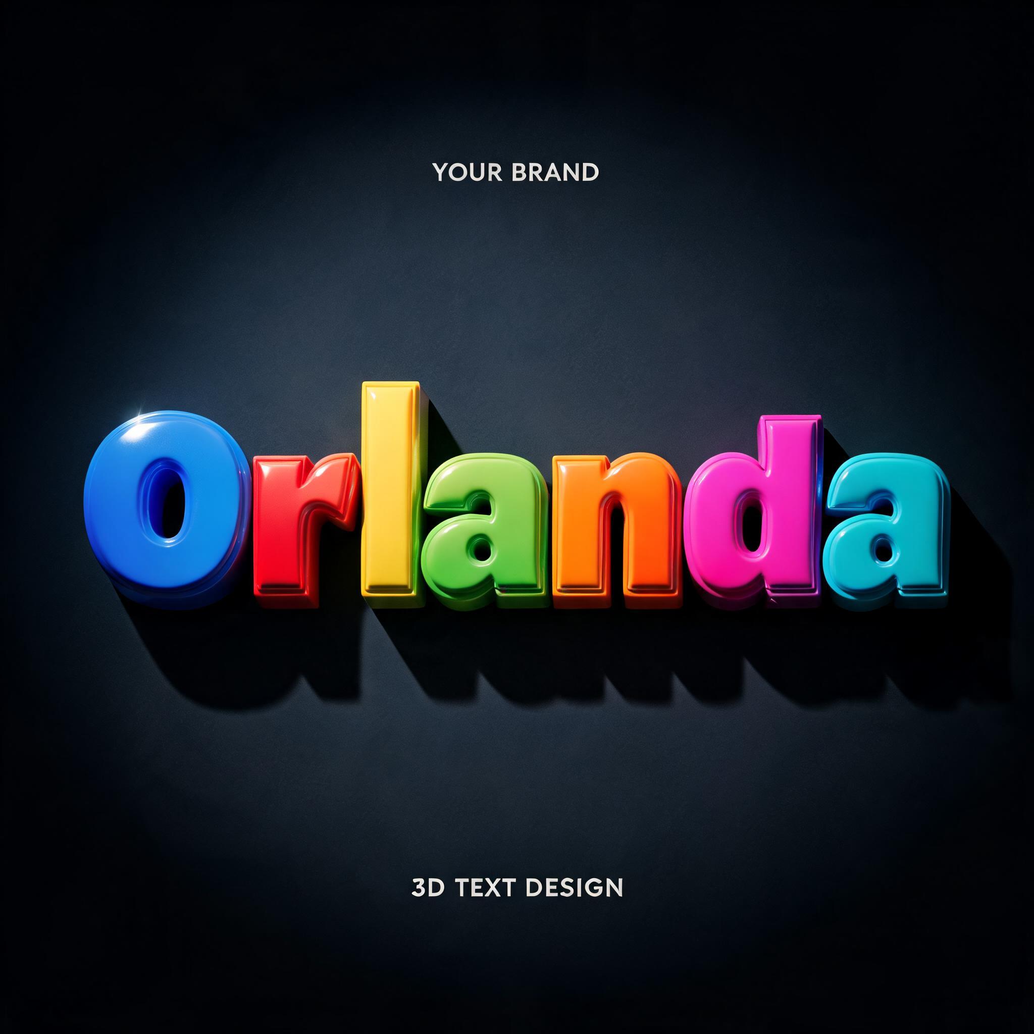 "Orlanda" — 3d Bold | AI Text Effect Generator