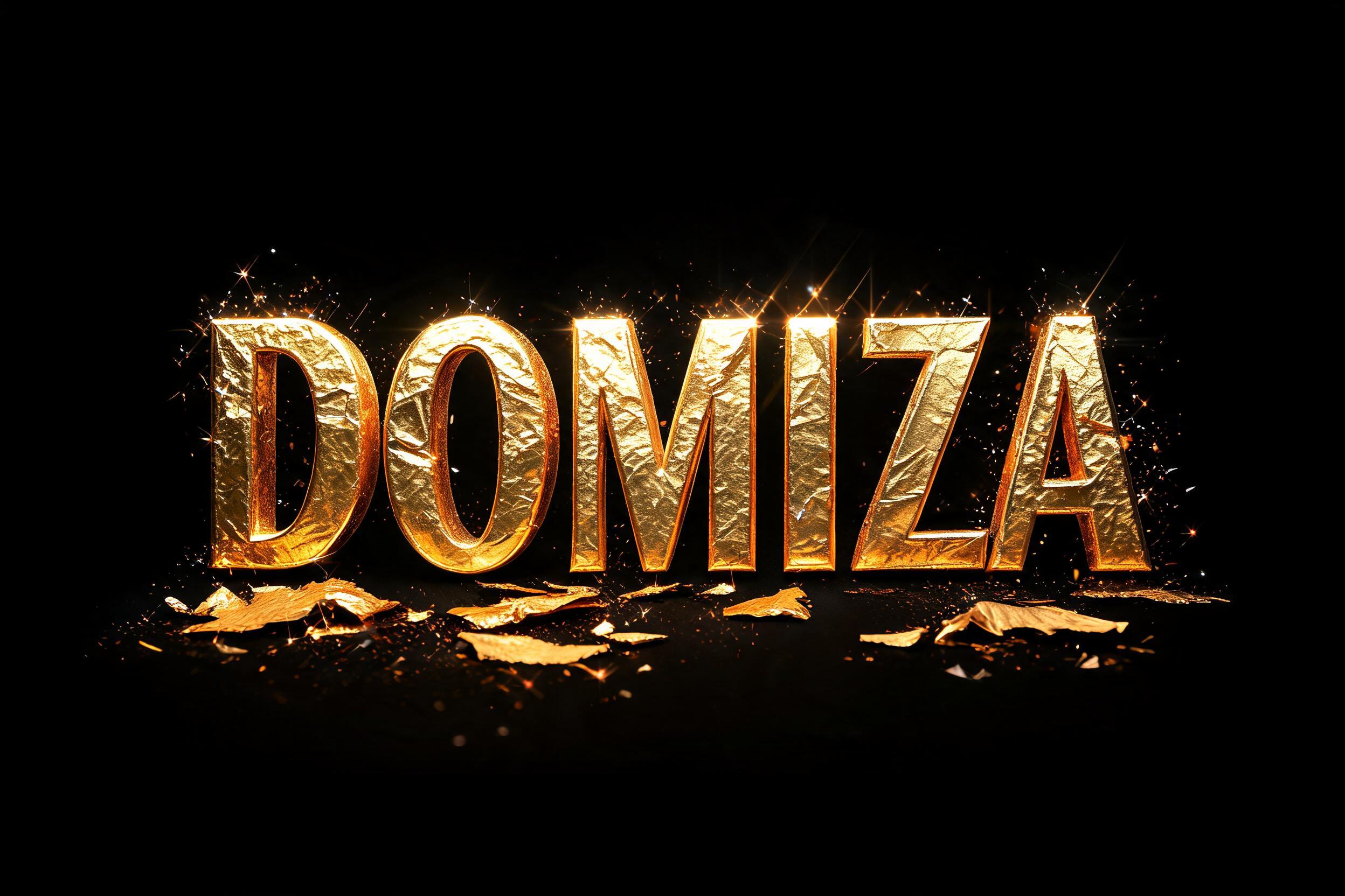 "DOMIZA" — Luxury Gold | AI Text Effect Generator