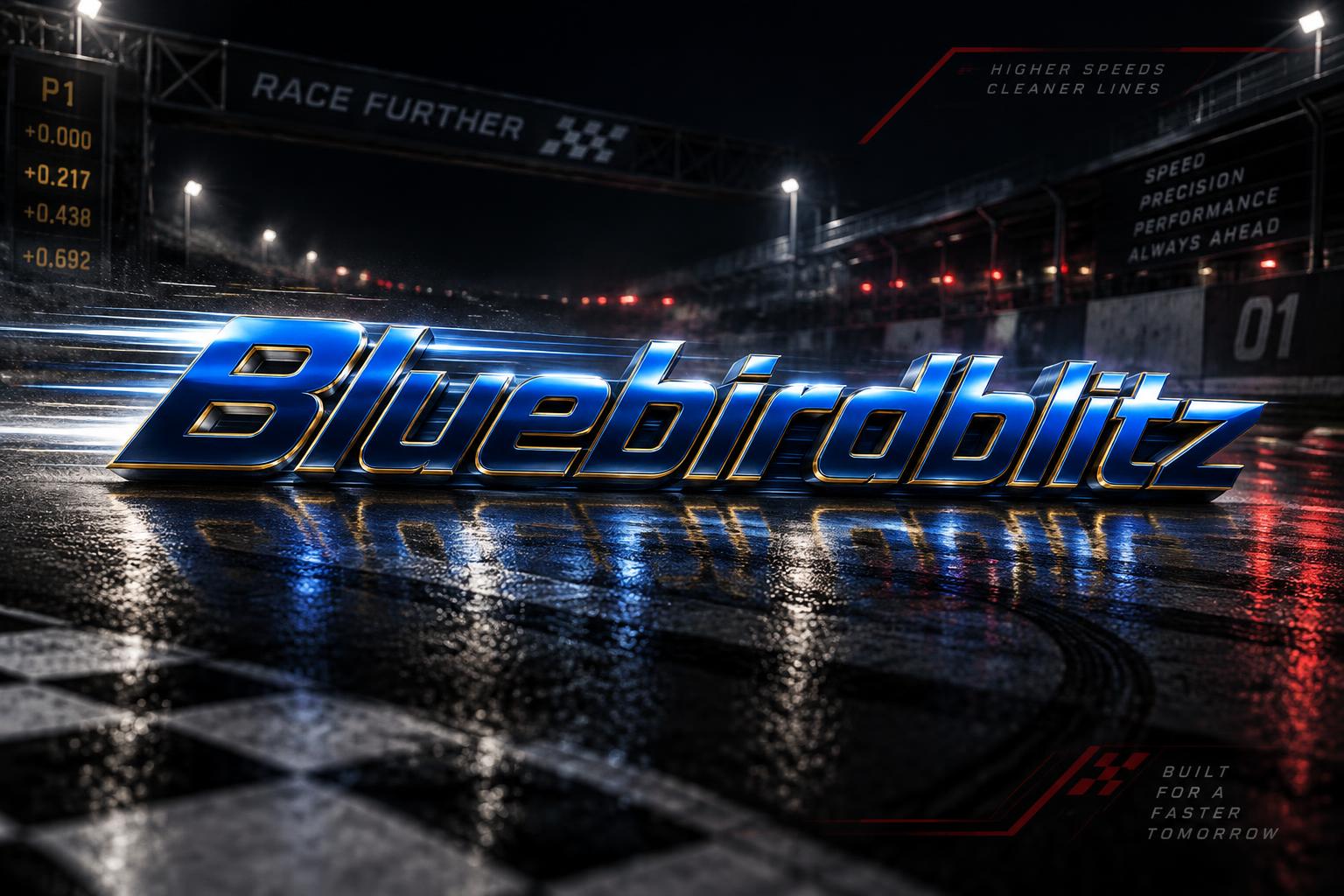 "Bluebirdblitz" — Racing | AI Text Effect Generator