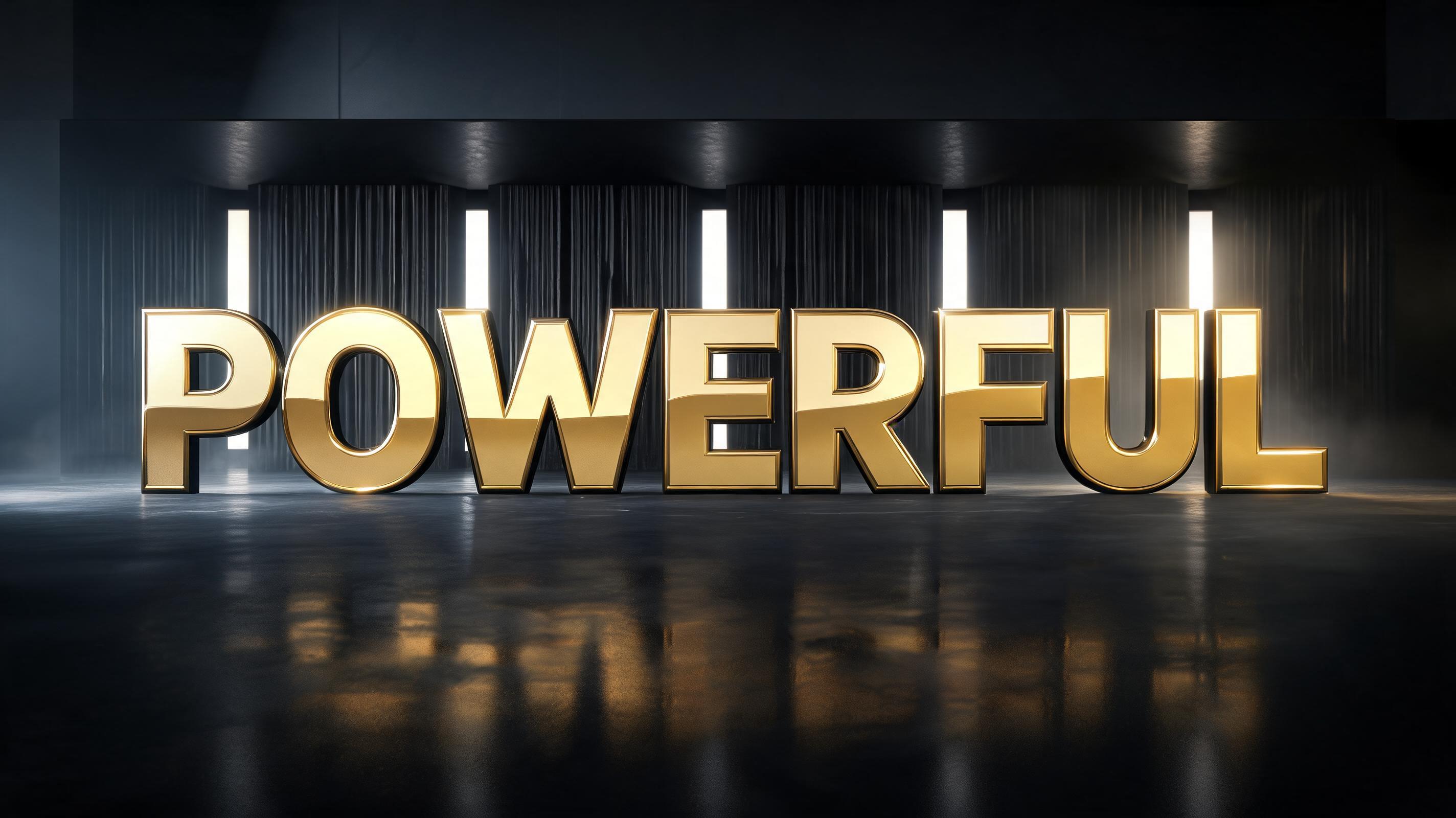 "POWERFUL" —  | AI Text Effect Generator