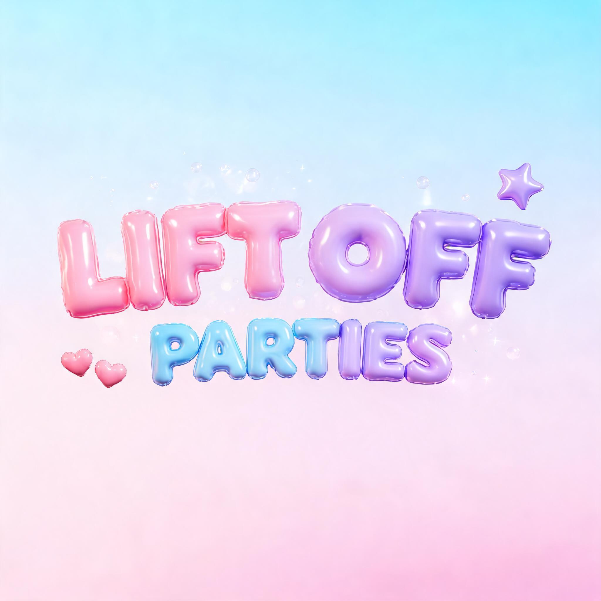 "LIFT OFF
PARTIES" — Y2k Bubbly | AI Text Effect Generator