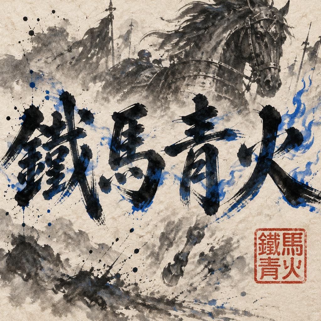 "鐡馬青火" — Brush Chinese Ink | AI Text Effect Generator