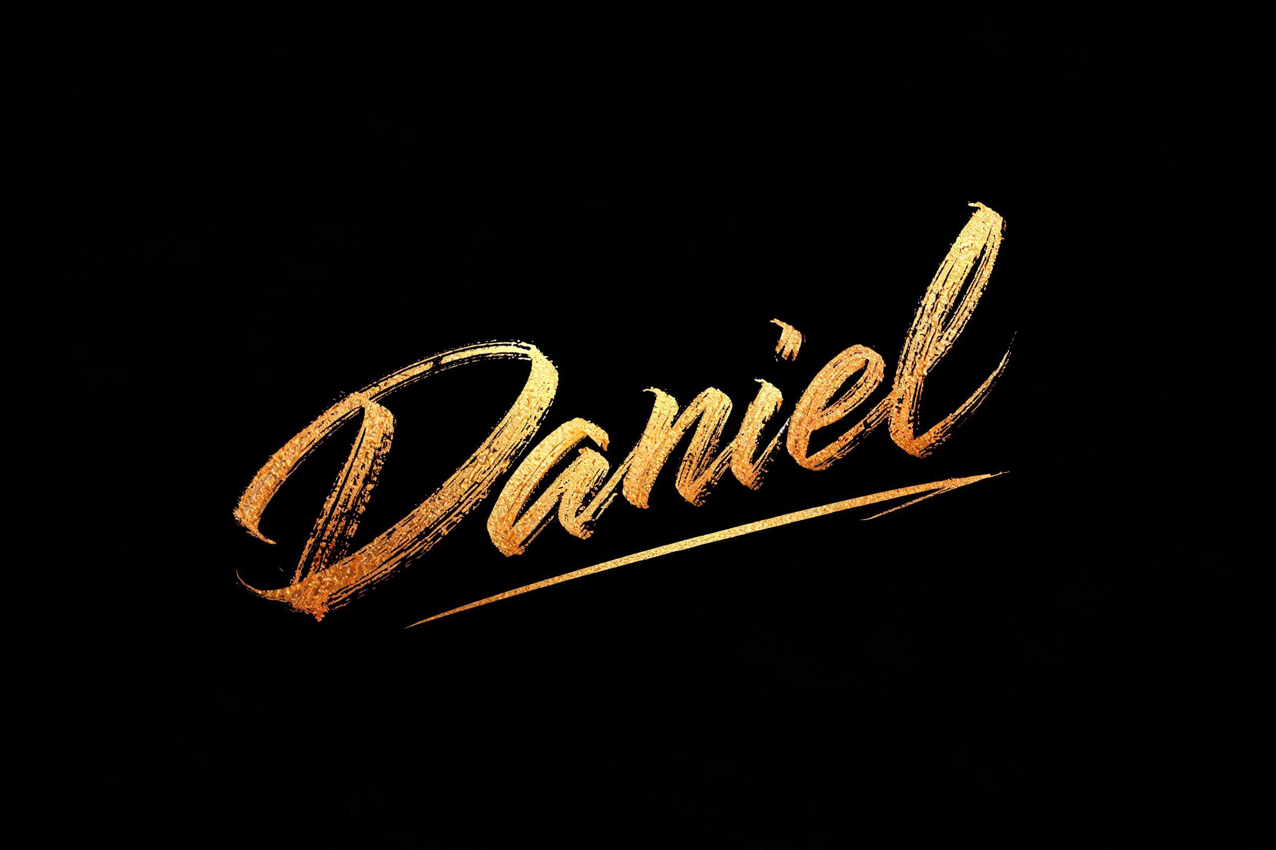 "Daniel" — Brush Dry | AI Text Effect Generator