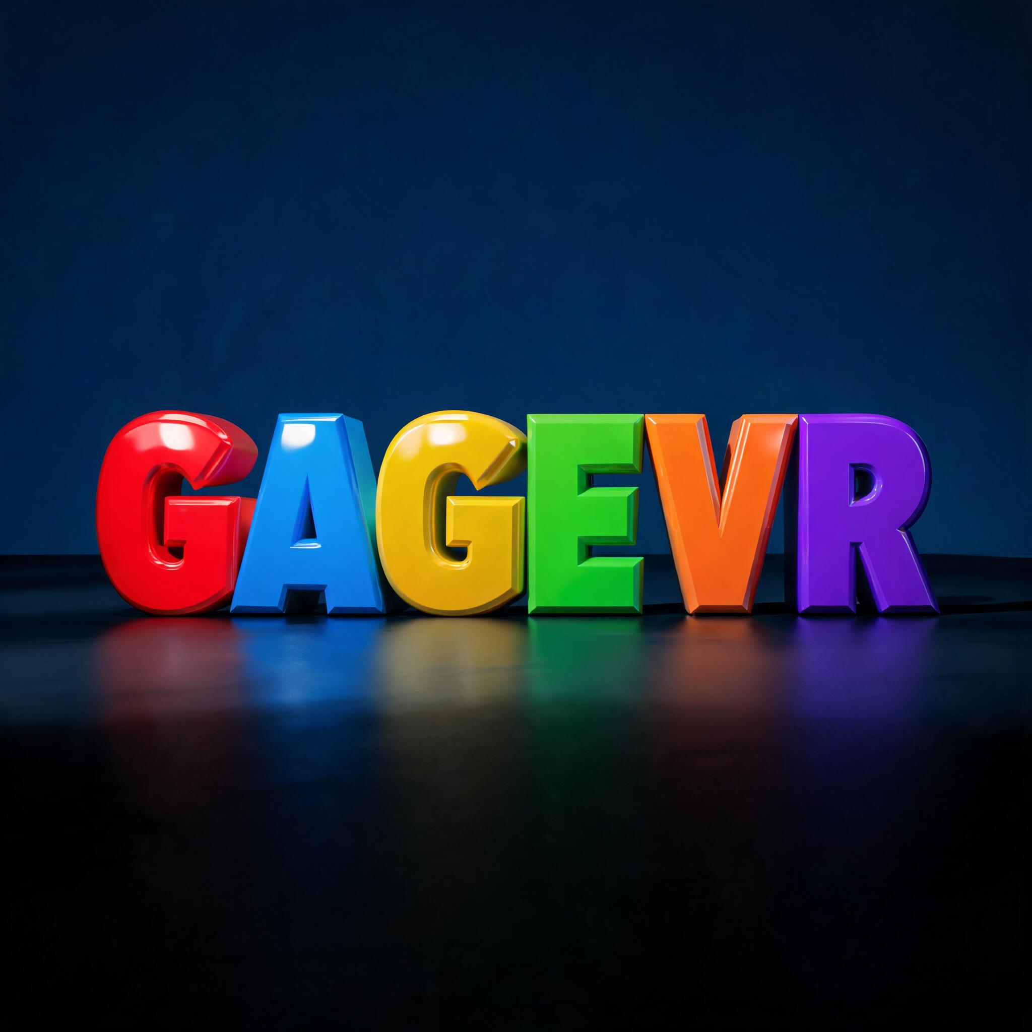 "GAGEVR" — 3d Bold | AI Text Effect Generator
