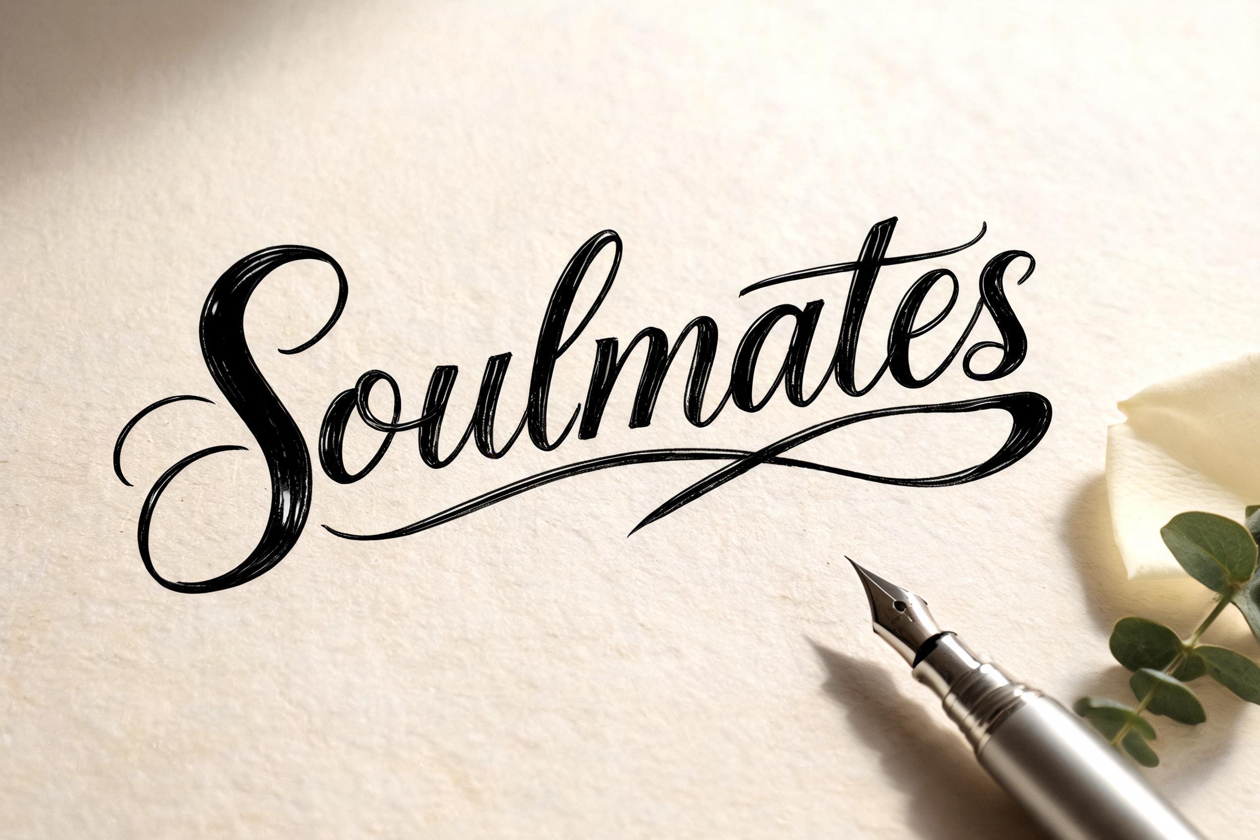 "Soulmates" — Cursive | AI Text Effect Generator