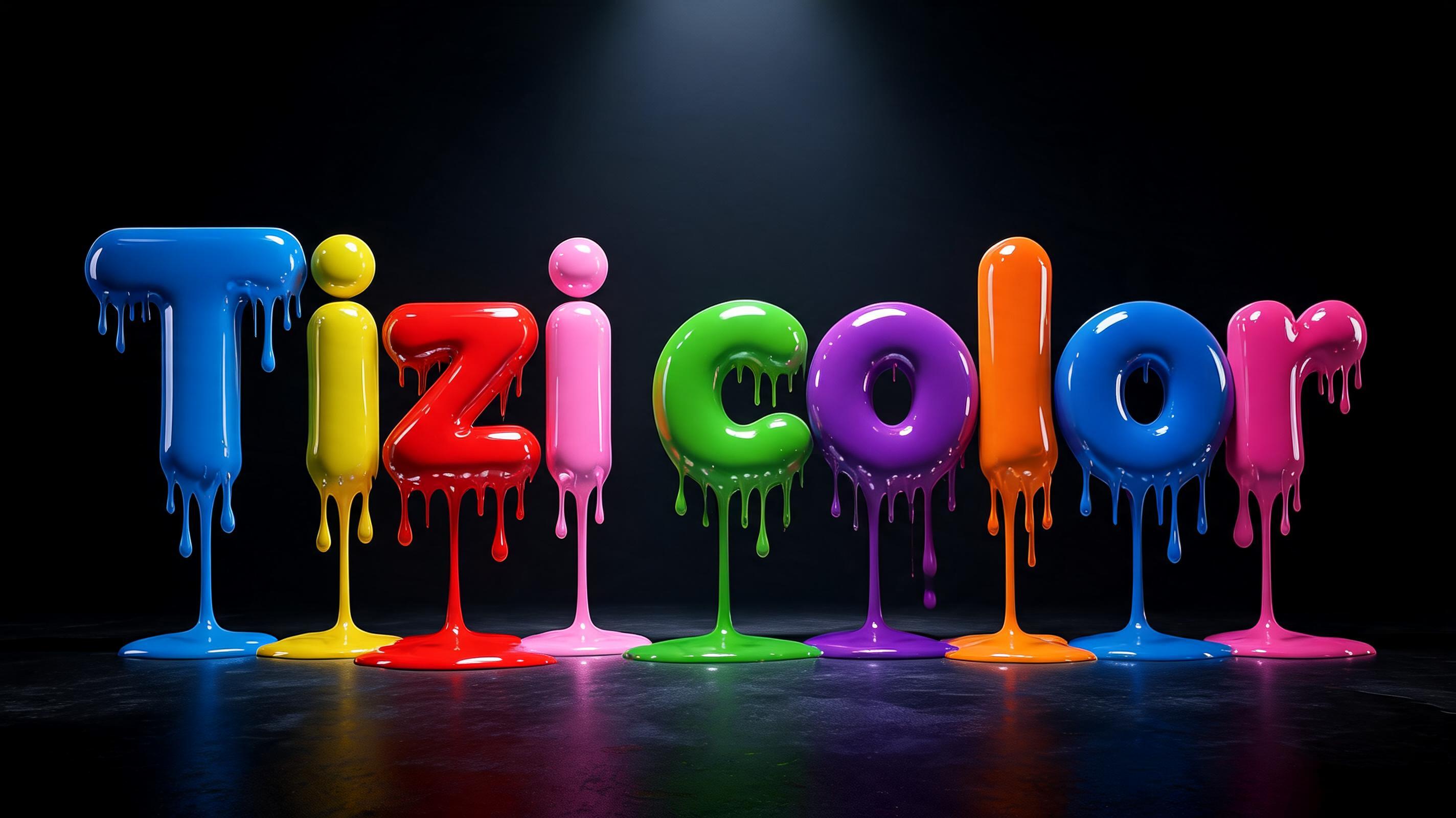 "Tizi color" — Drip Font | AI Text Effect Generator