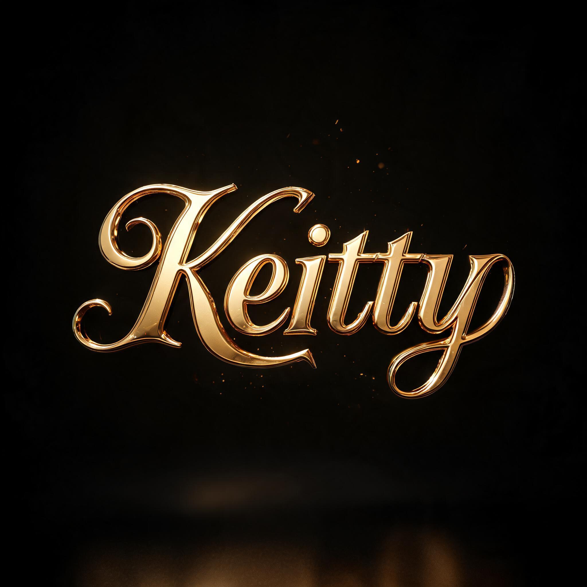 "Keitty" — 3d Bold Gold | AI Text Effect Generator