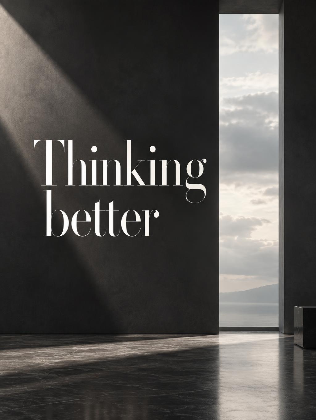 "Thinking better" —  | AI Text Effect Generator