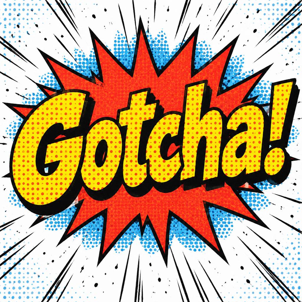 "Gotcha!" — Comic Book | AI Text Effect Generator