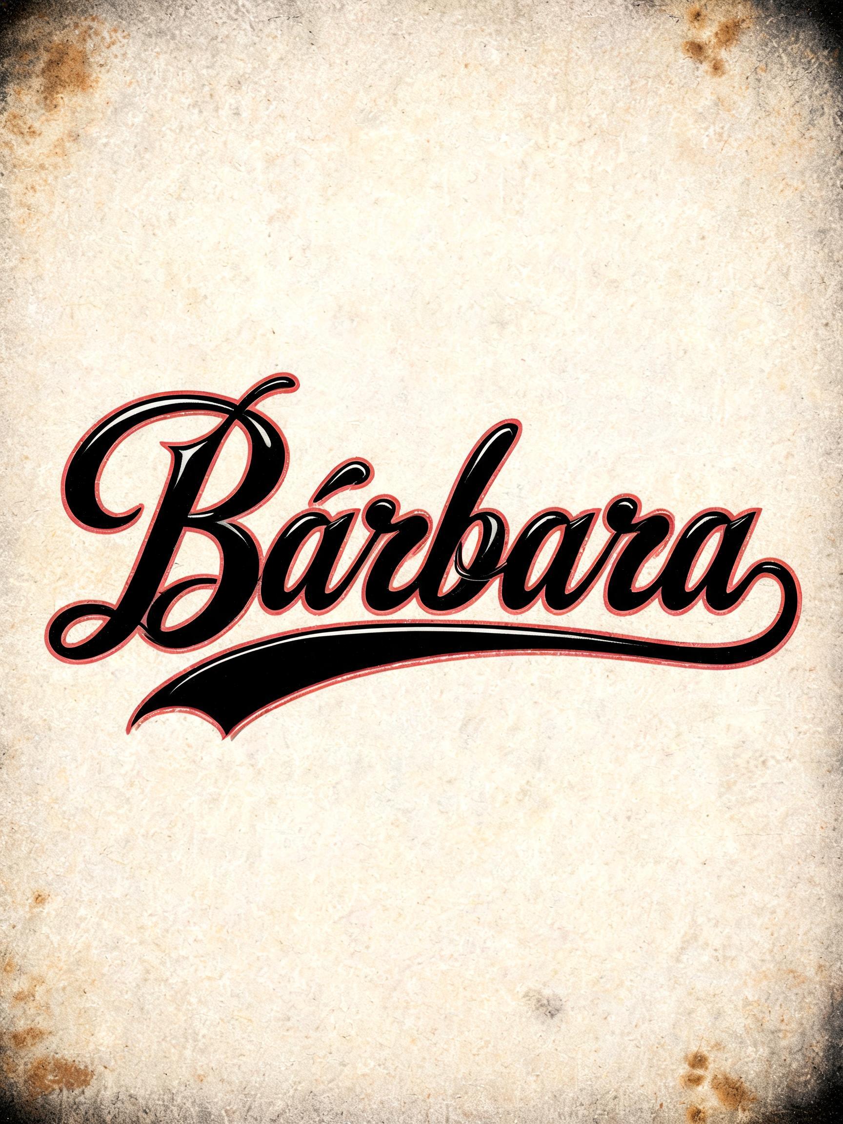 "Bárbara" — Chicano | AI Text Effect Generator