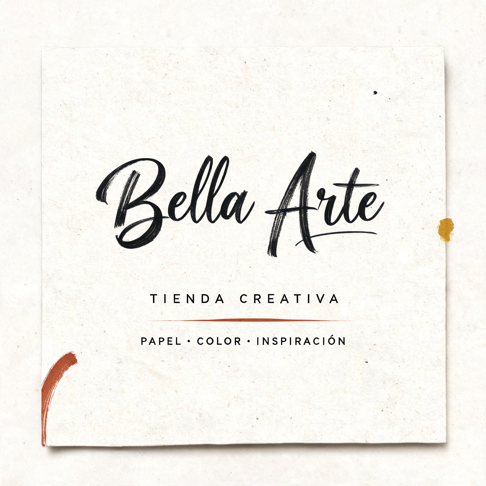 "Bella Arte
TIENDA CREATIVA
PAPEL · COLOR · INSPIRACIÓN" — Brush Stroke | AI Text Effect Generator