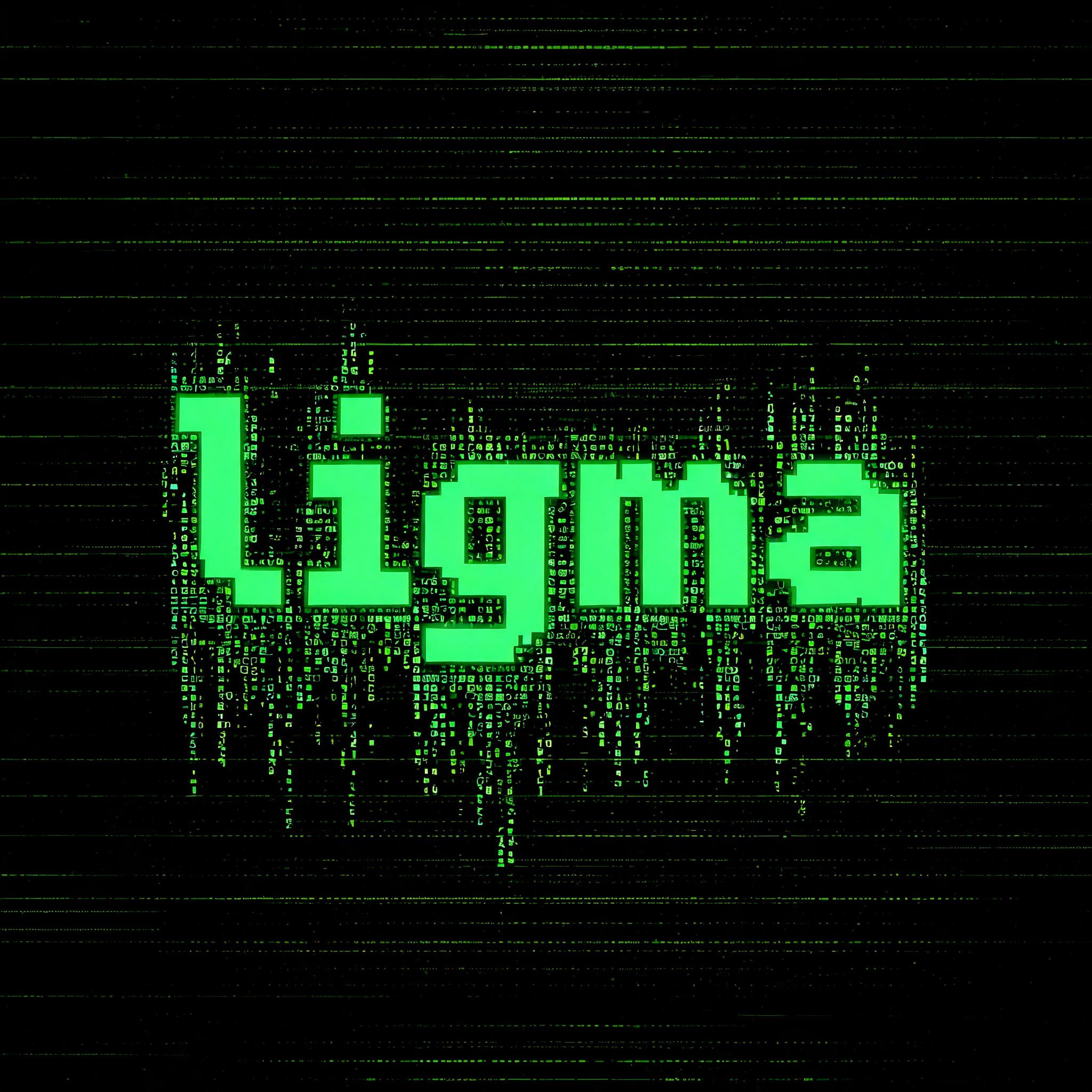 "ligma" — Cyberpunk Data Stream | AI Text Effect Generator