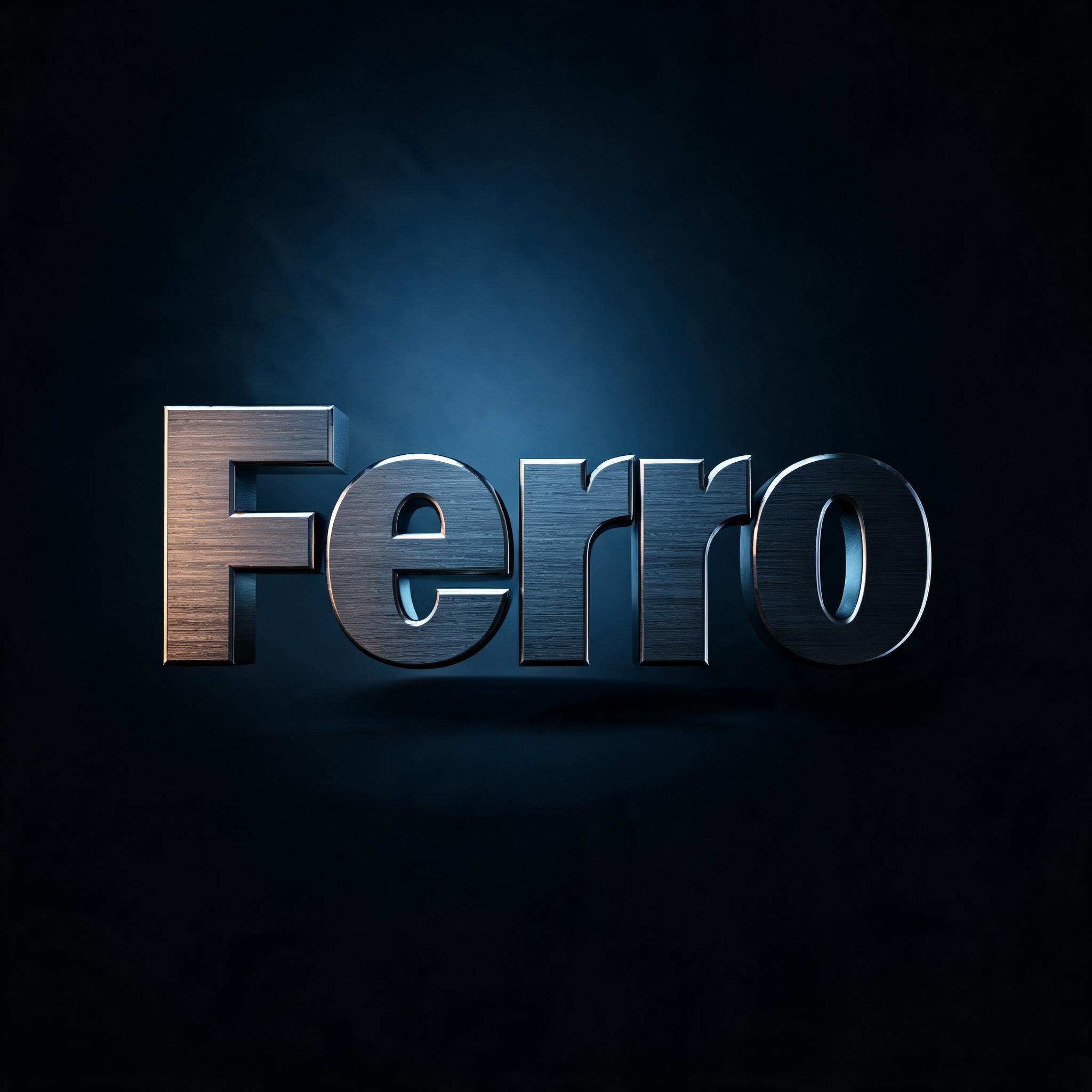 "Me faz umas letras metálicas que digam «Ferro» pra um logo" — Metallic | AI Text Effect Generator