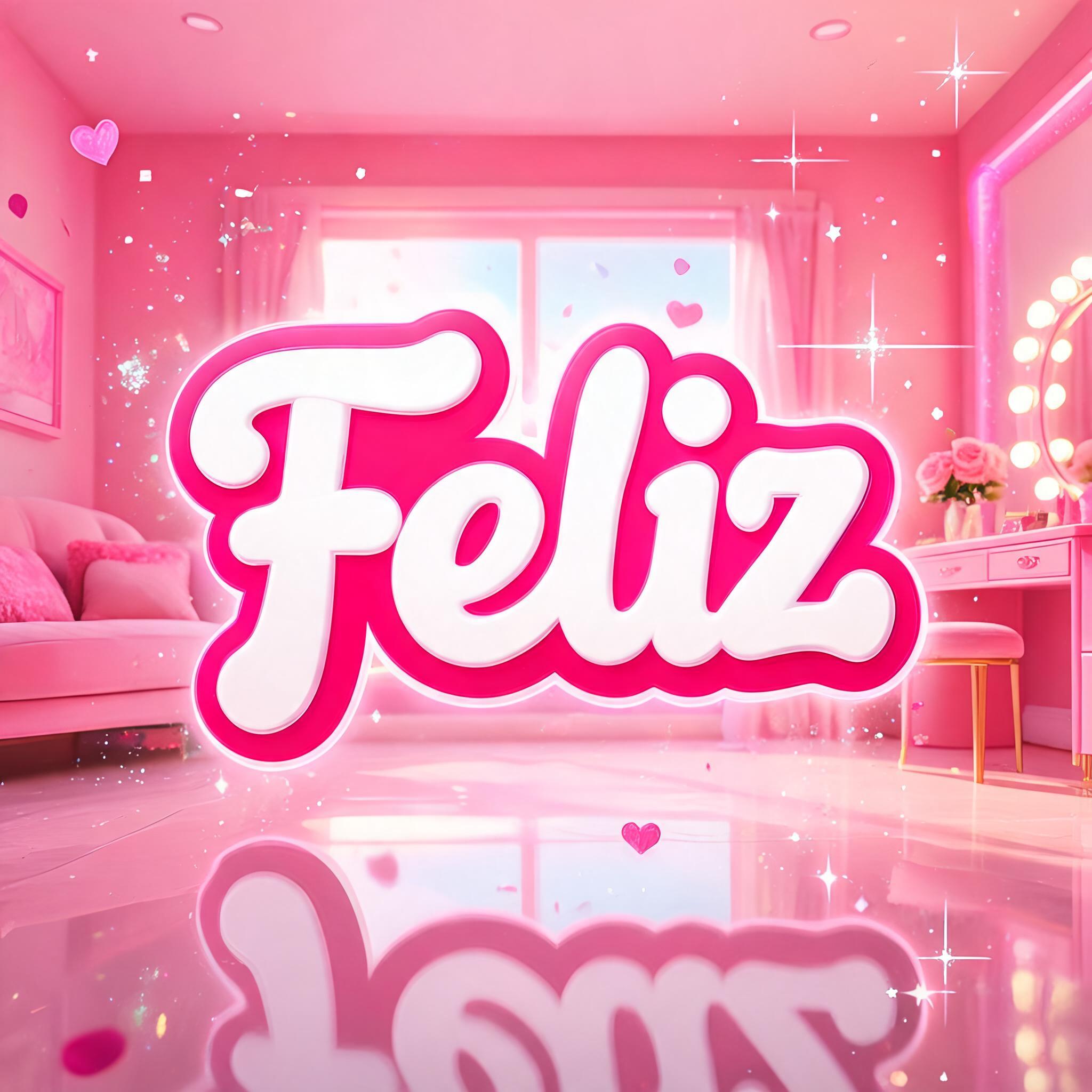 "Feliz" — Barbie | AI Text Effect Generator