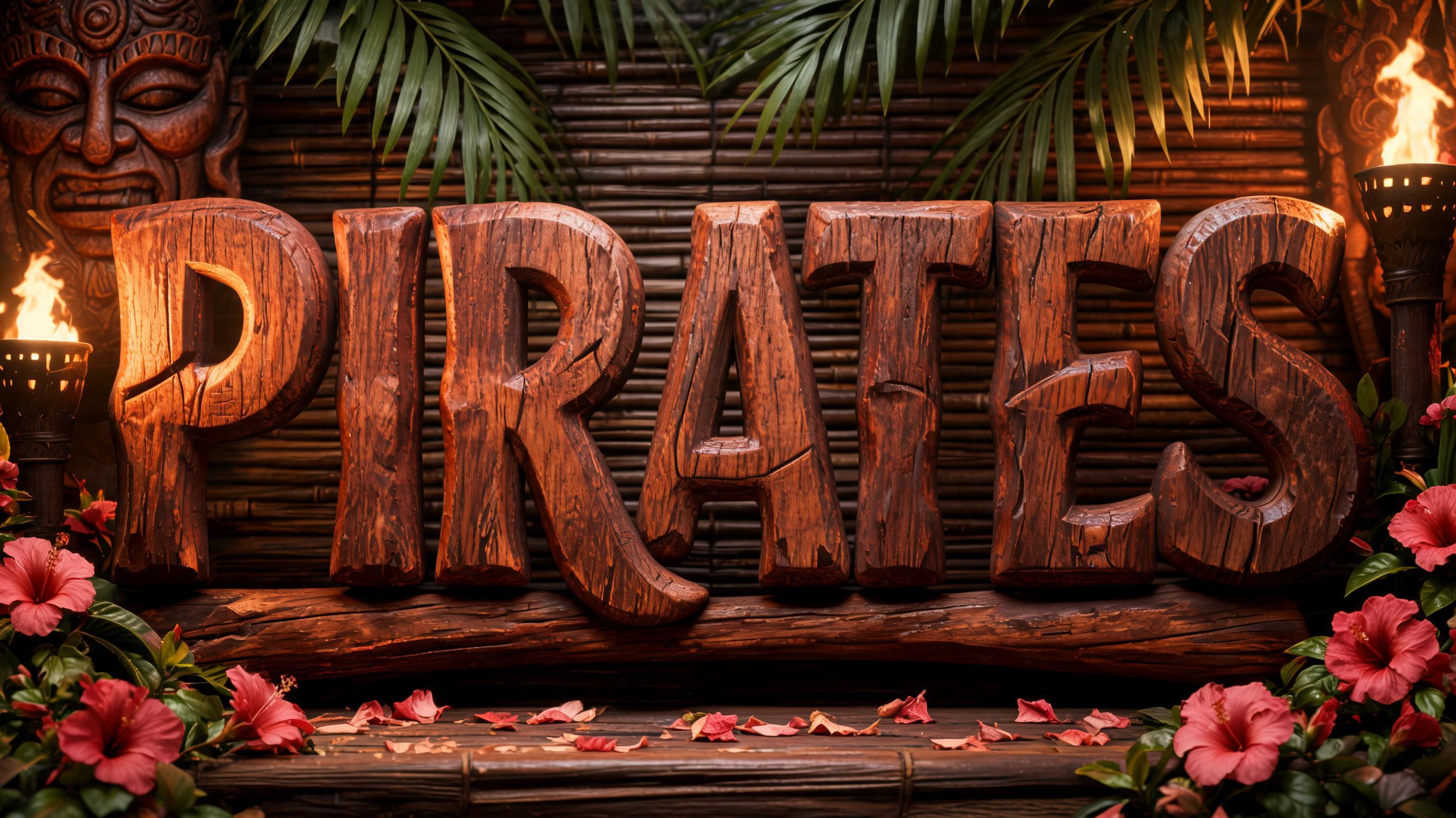 "PIRATES" — Hawaiian | AI Text Effect Generator