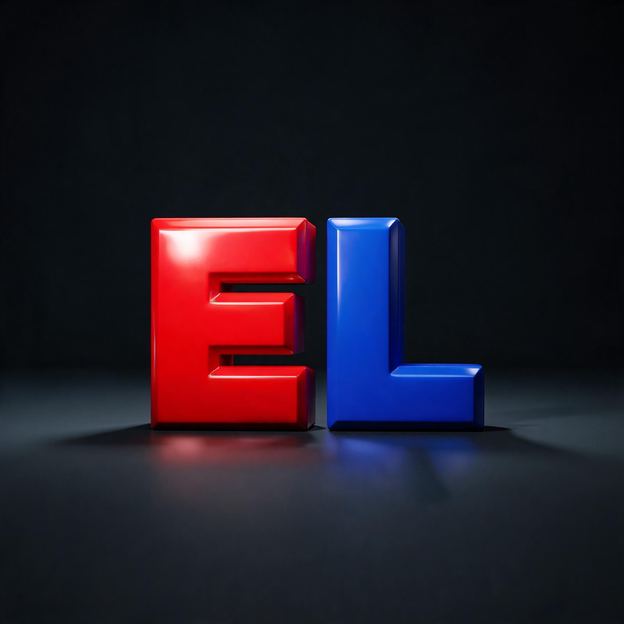 "EL" — 3d Bold | AI Text Effect Generator