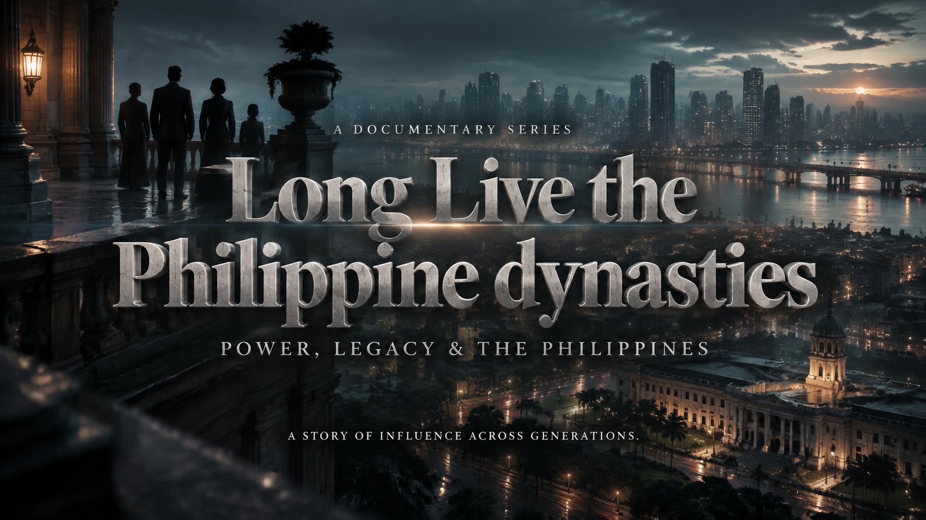 "Long Live the Philippine dynasties
A DOCUMENTARY SERIES
POWER, LEGACY & THE PHILIPPINES
A STORY OF INFLUENCE ACROSS GENERATIONS" — Cinematic Netflix | AI Text Effect Generator