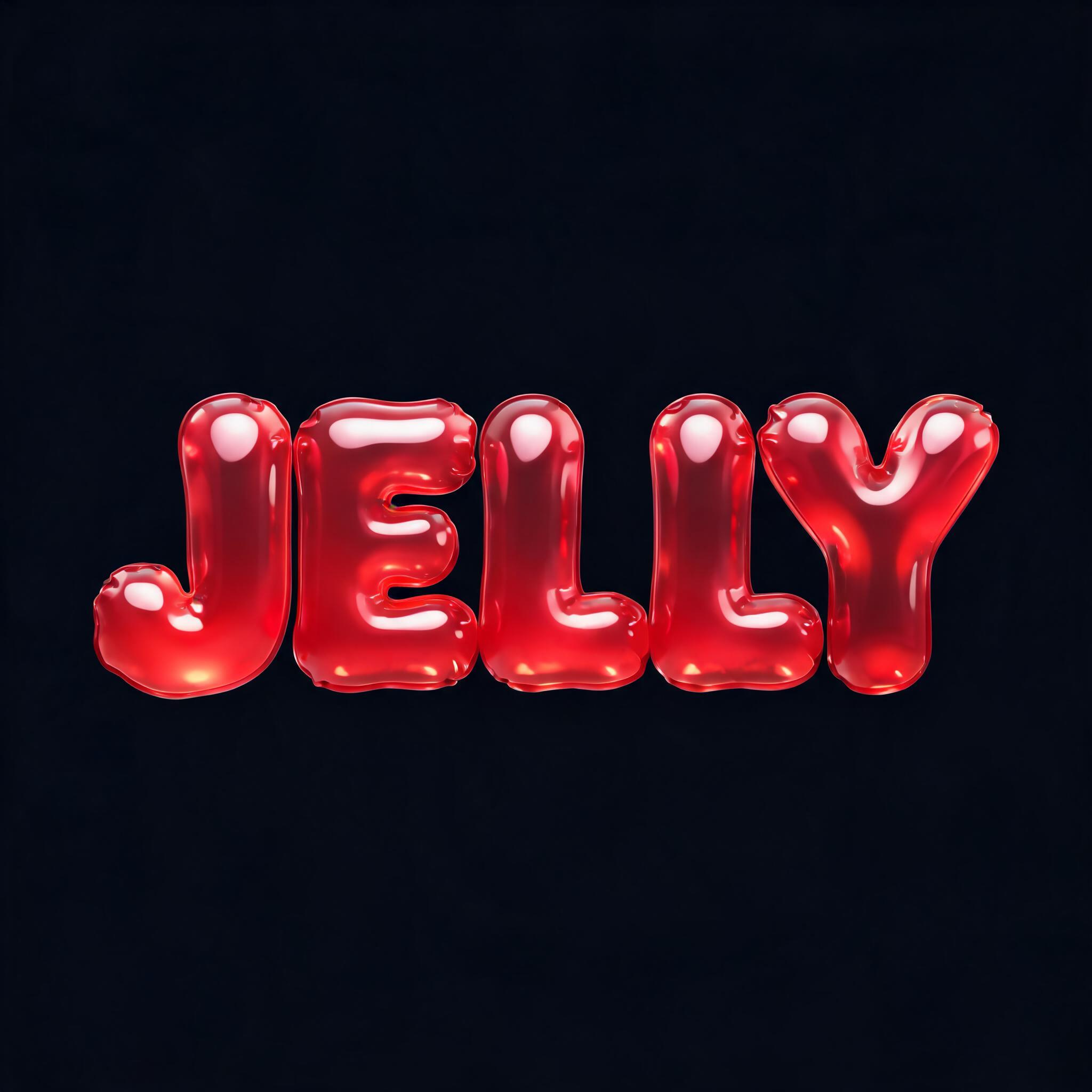 "JELLY" — Y2k Bubbly | AI Text Effect Generator