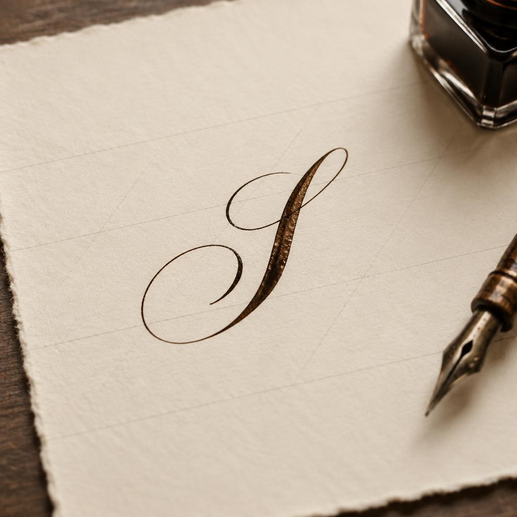 "S" — Cursive Calligraphy text effect