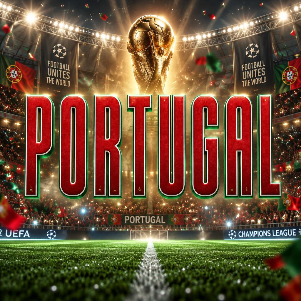 "PORTUGAL" — Sports Football | AI Text Effect Generator