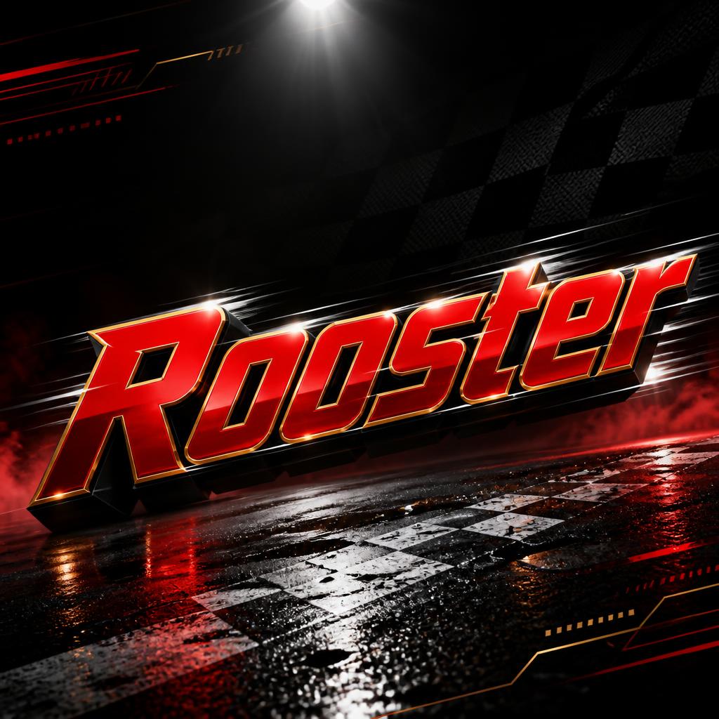 "Rooster" — Racing | AI Text Effect Generator