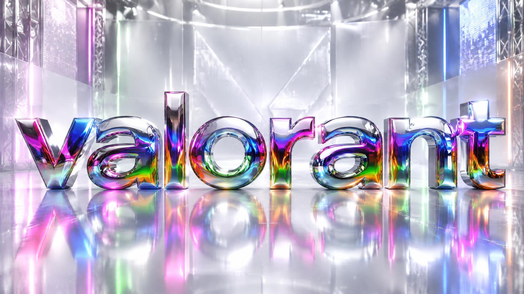 "valorant" — Y2k Chrome | AI Text Effect Generator