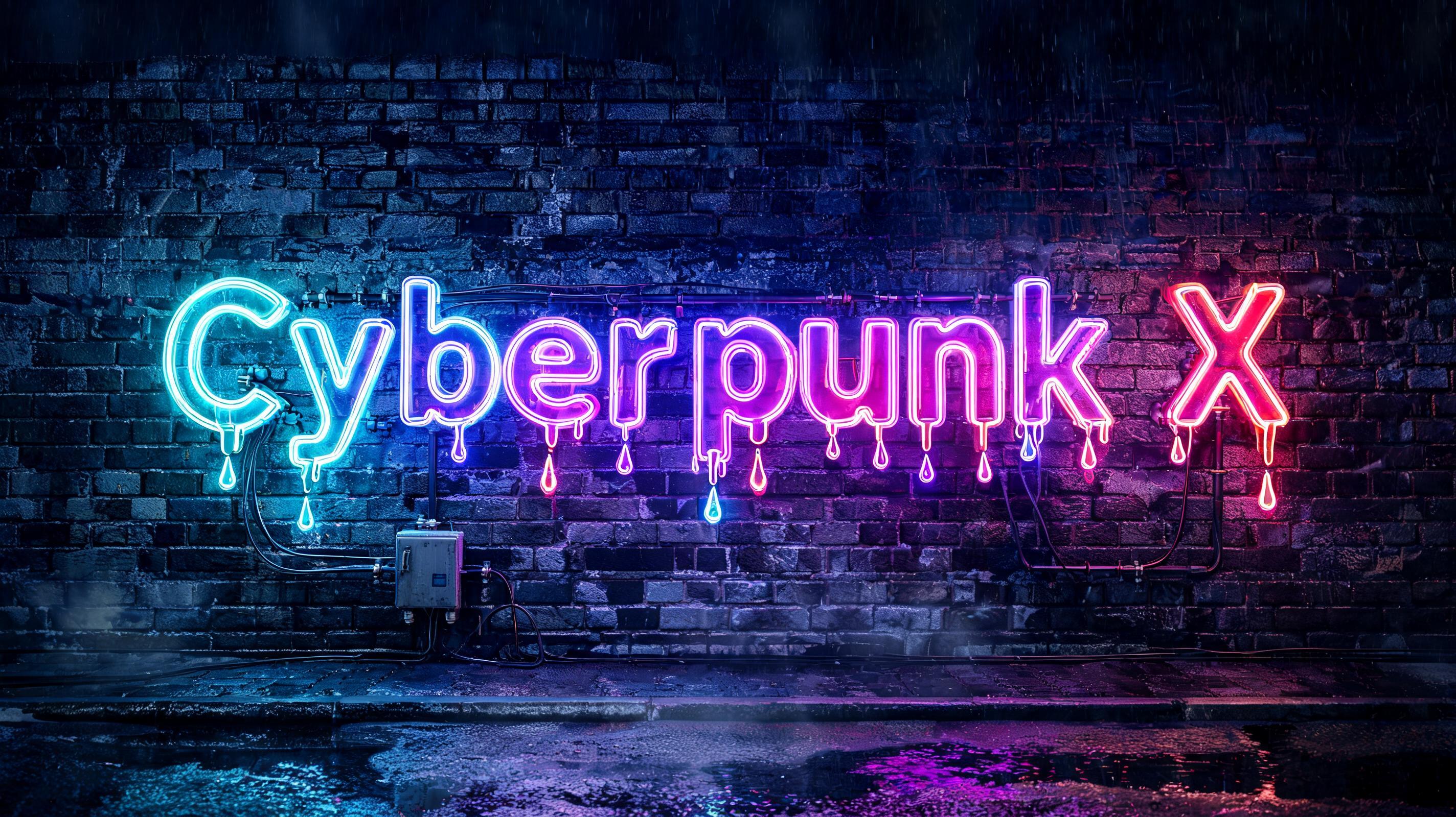 "Cyberpunk X" — Neon Glow | AI Text Effect Generator