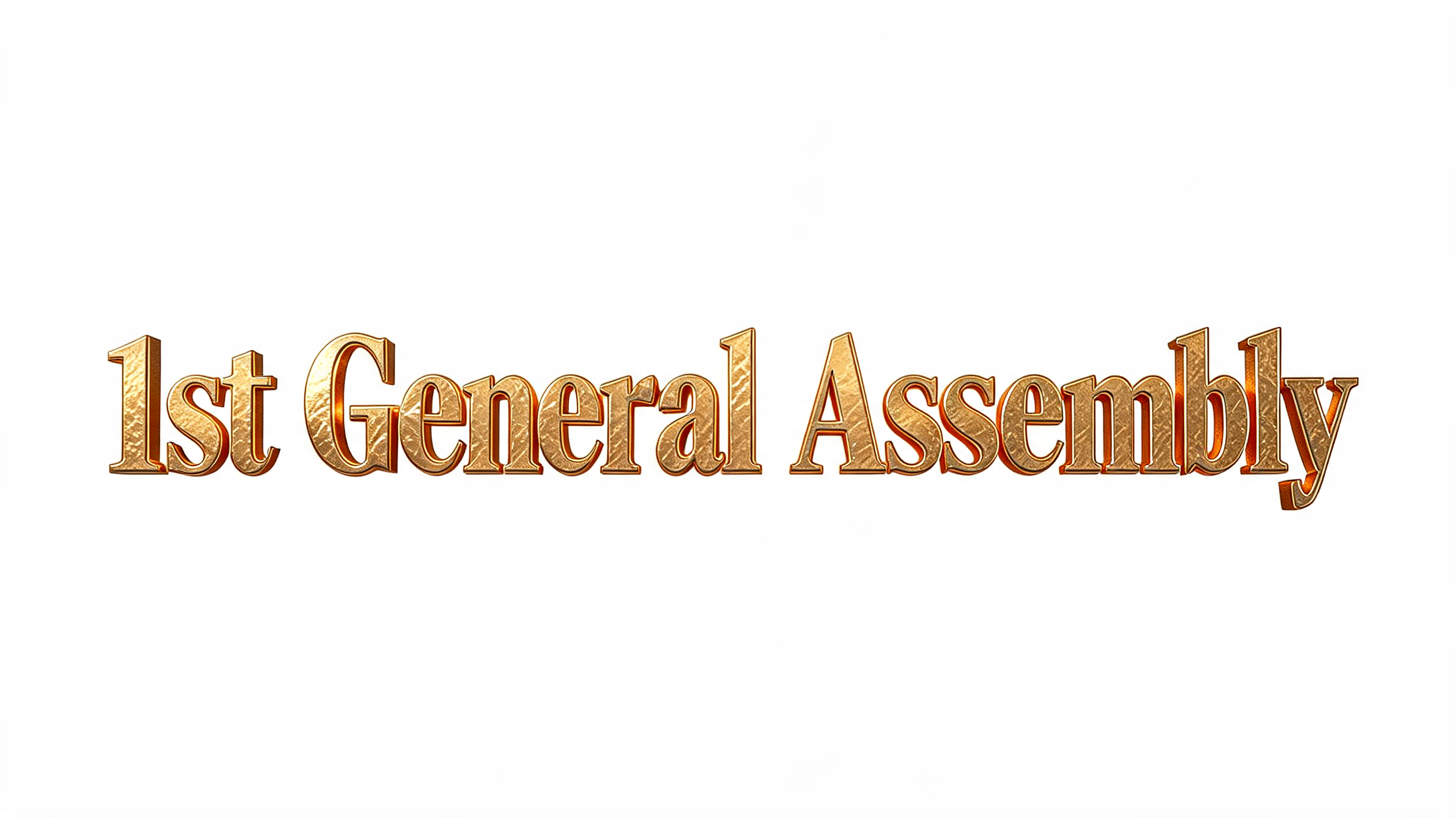 "1st General Assembly" — Luxury Gold | AI Text Effect Generator
