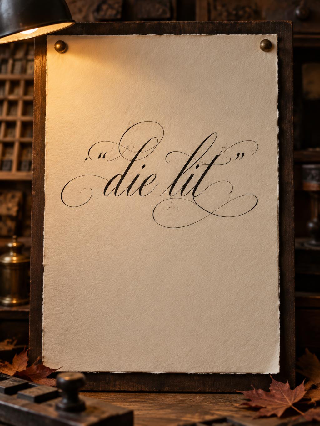 "die lit" —  | AI Text Effect Generator