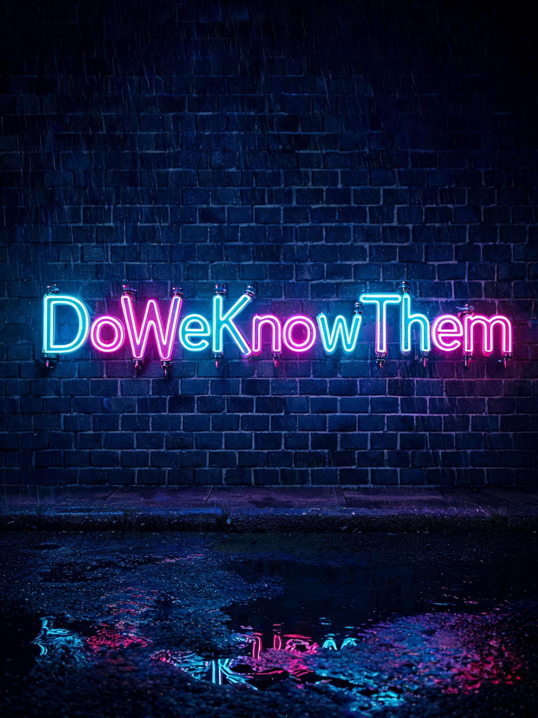 "DoWeKnowThem" — Neon Glow | AI Text Effect Generator