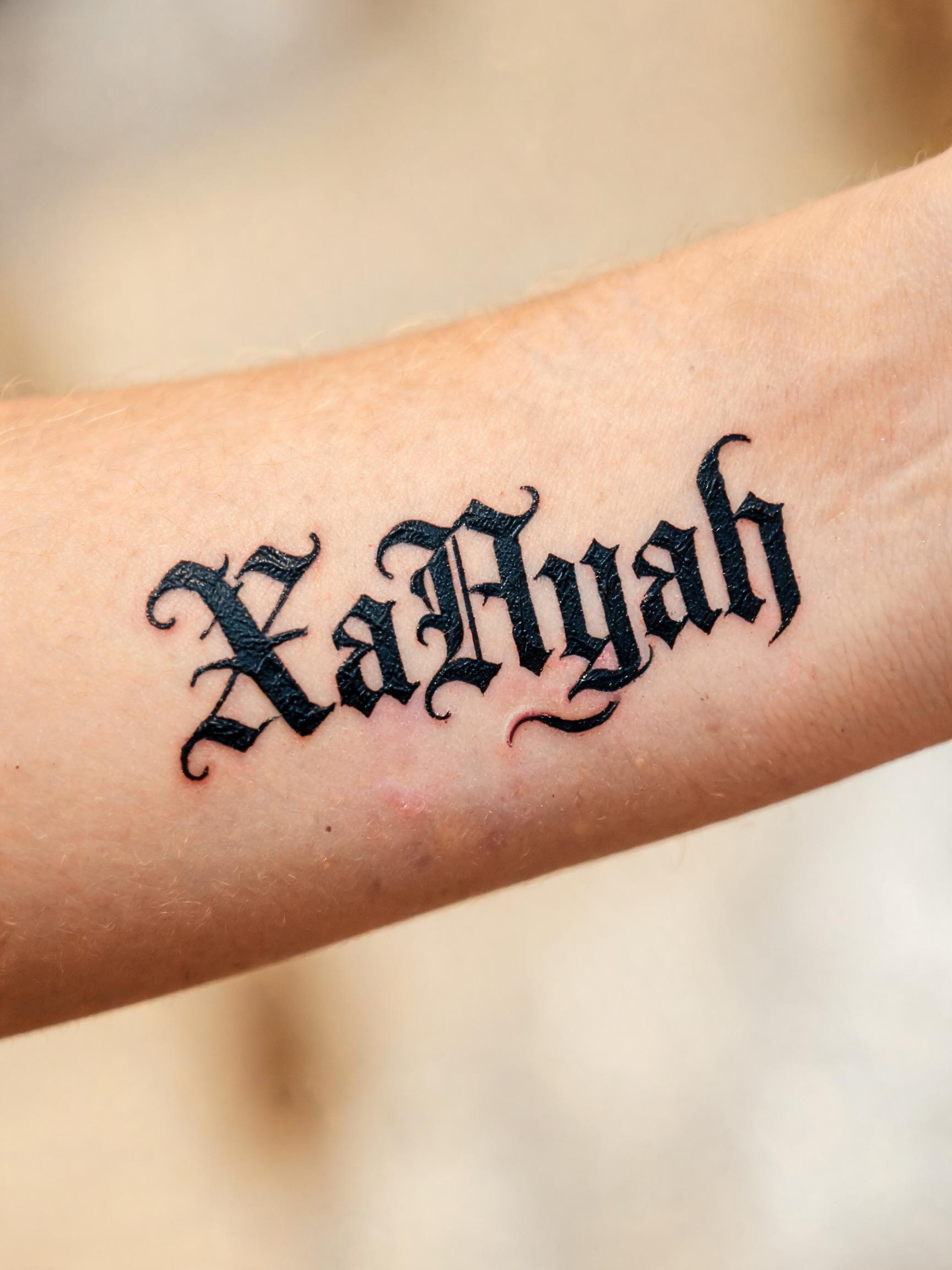 "XaNyah" — Tattoo | AI Text Effect Generator