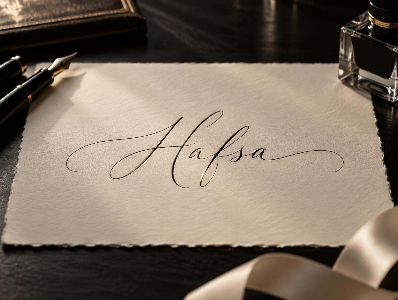 "Hafsa" —  | AI Text Effect Generator