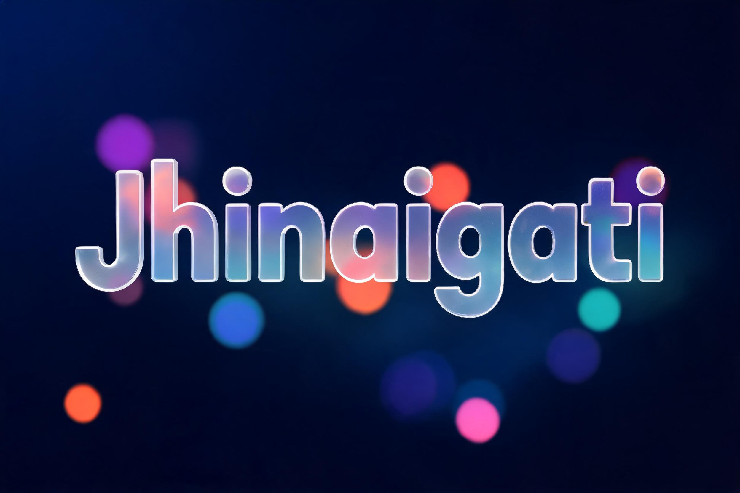 "Jhinaigati" — Glass Morphism | AI Text Effect Generator