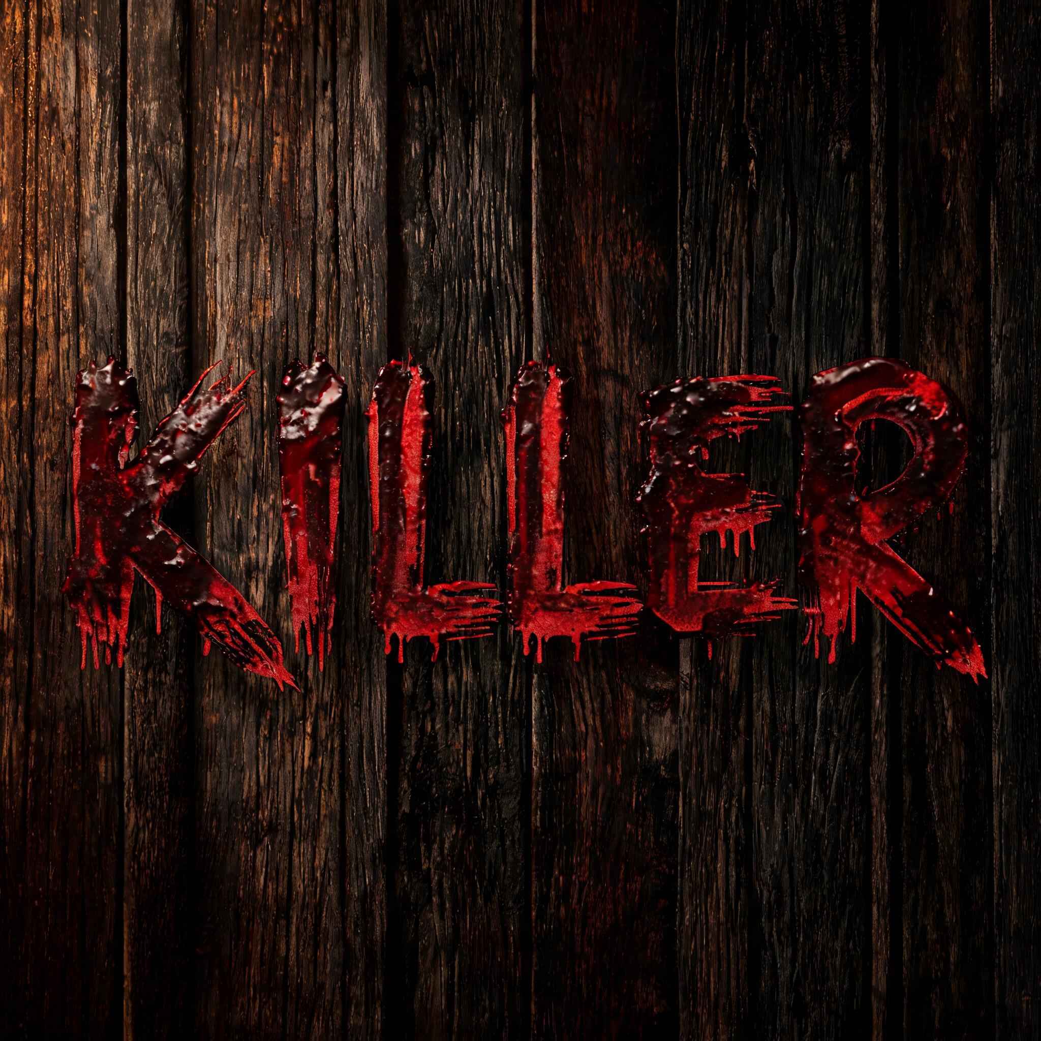 "Killer" — Drip Font Blood | AI Text Effect Generator
